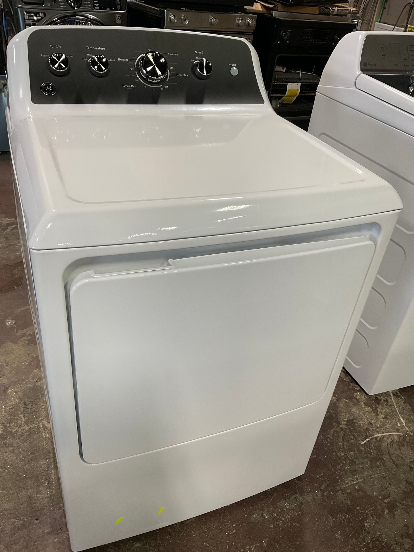 GE GE® 7.2 cu. ft. Capacity Electric Dryer with Up To 120 ft. Venting and Extended Tumble