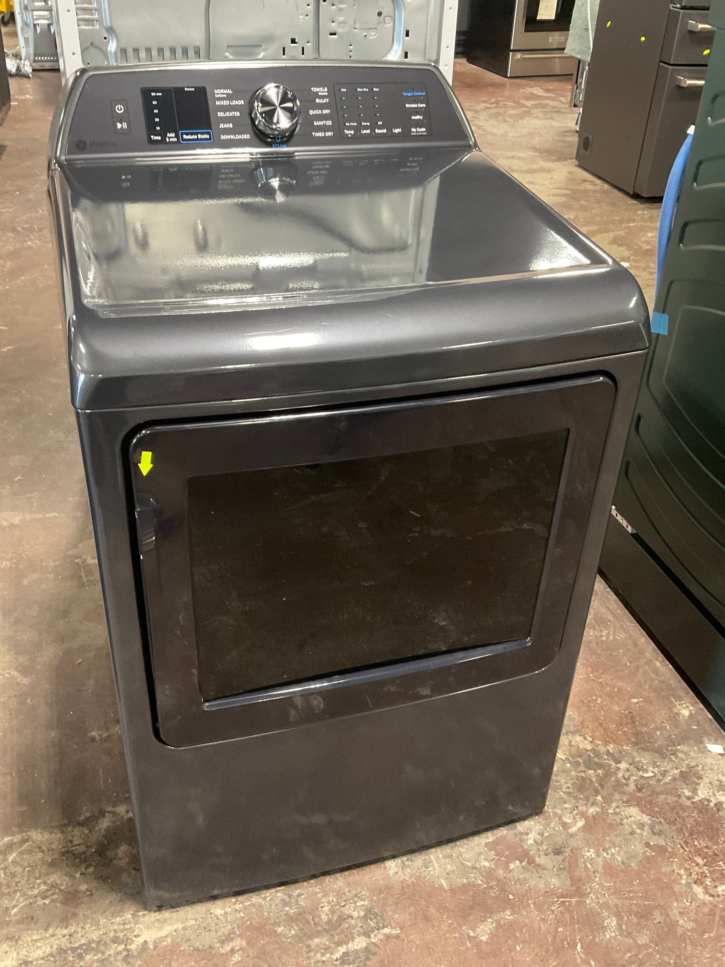 GE Profile™ ENERGY STAR® 7.4 cu. ft. Capacity Smart aluminized alloy drum Electric Dryer with Sanitize Cycle and Sensor Dry