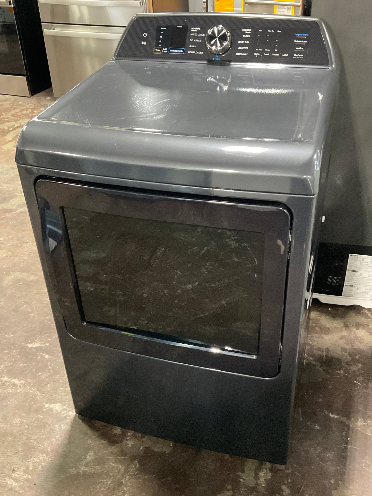 GE Profile™ ENERGY STAR® 7.4 cu. ft. Capacity Smart aluminized alloy drum Electric Dryer with Sanitize Cycle and Sensor Dry