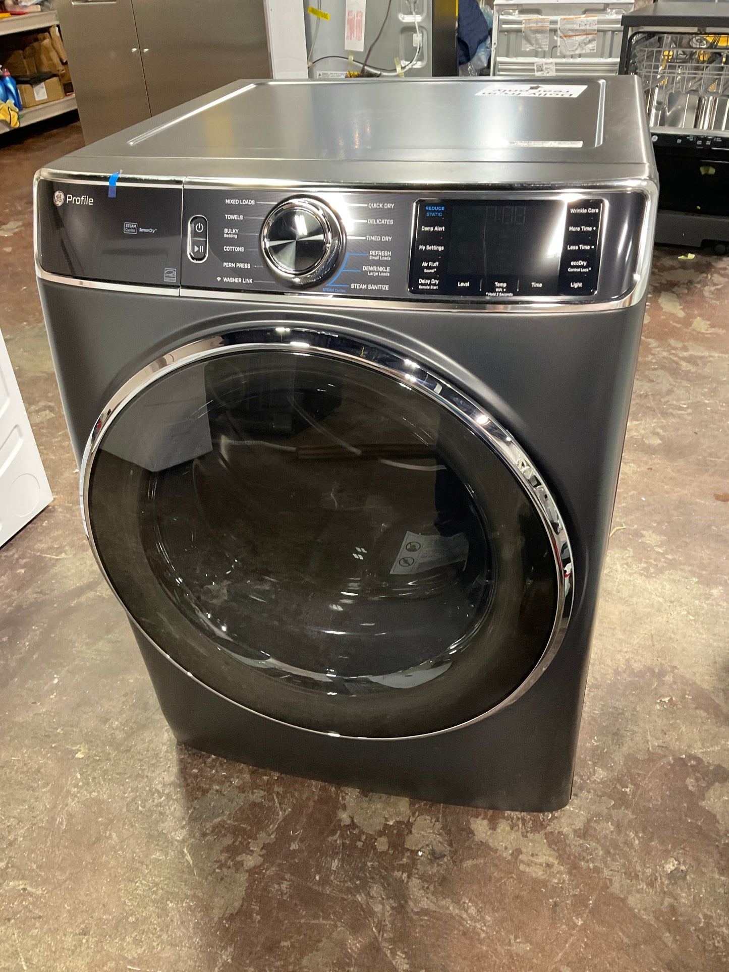 GE Profile™ ENERGY STAR® 7.8 cu. ft. Capacity Smart Front Load Electric Dryer with Steam and Sanitize Cycle