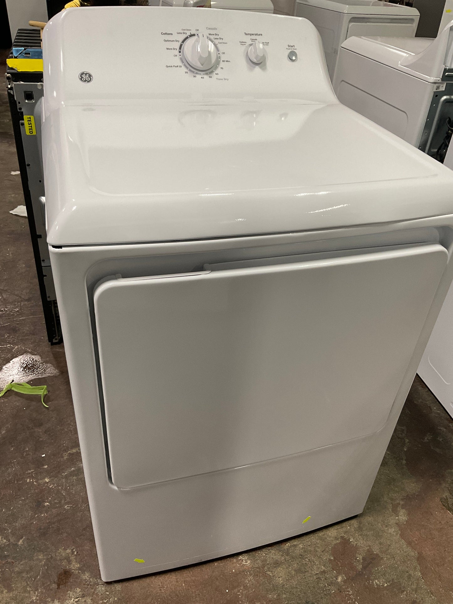 GE 6.2 cu. ft. Capacity Electric Dryer with Up To 120 ft. Venting and Shallow Depth
