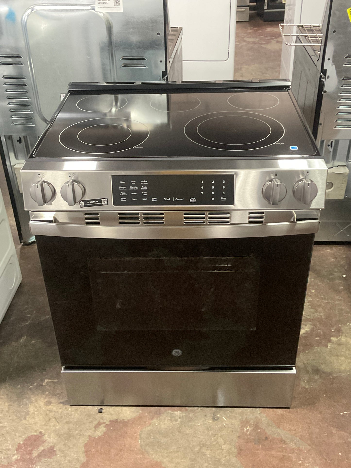 GE® ENERGY STAR® 30" Slide-In Electric Convection Range with No Preheat Air Fry and EasyWash™ Oven Tray