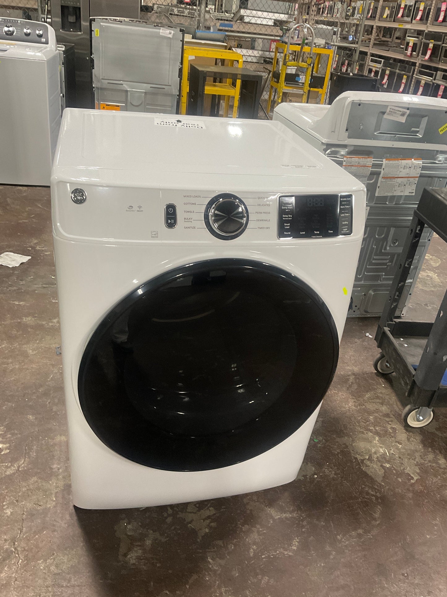 GE GE® ENERGY STAR® 7.8 cu. ft. Capacity Smart Front Load Electric Dryer with Sanitize Cycle