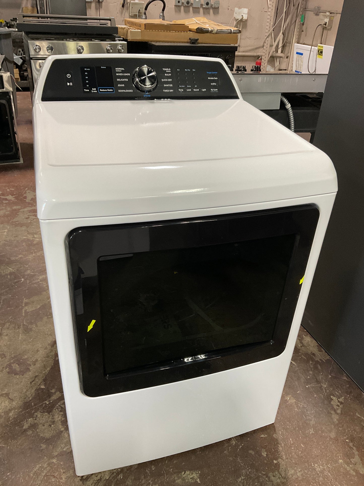 GE Profile™ ENERGY STAR® 7.4 cu. ft. Capacity Smart aluminized alloy drum Electric Dryer with Sanitize Cycle and Sensor Dry