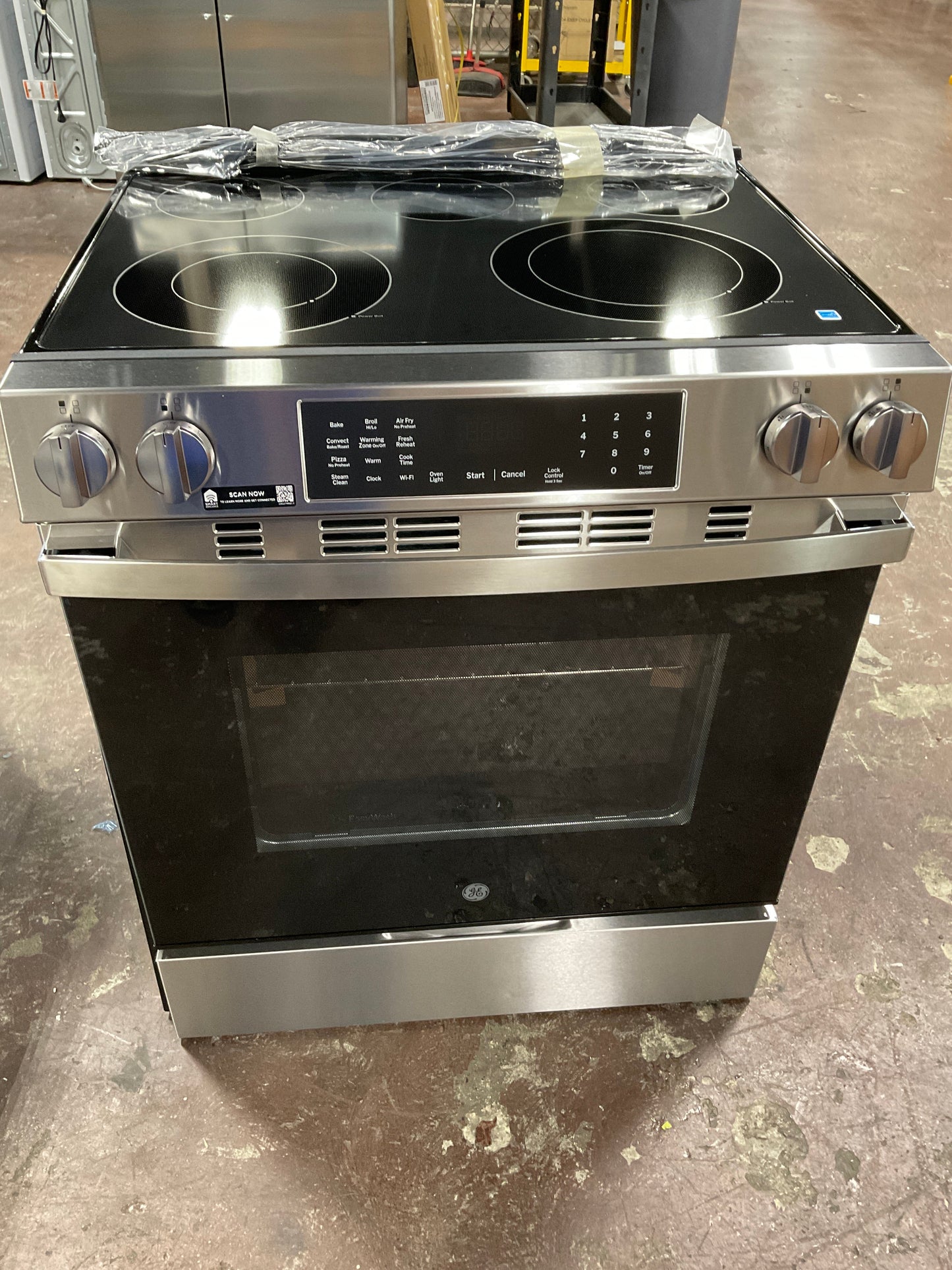 GE® ENERGY STAR® 30" Slide-In Electric Convection Range with No Preheat Air Fry and EasyWash™ Oven Tray