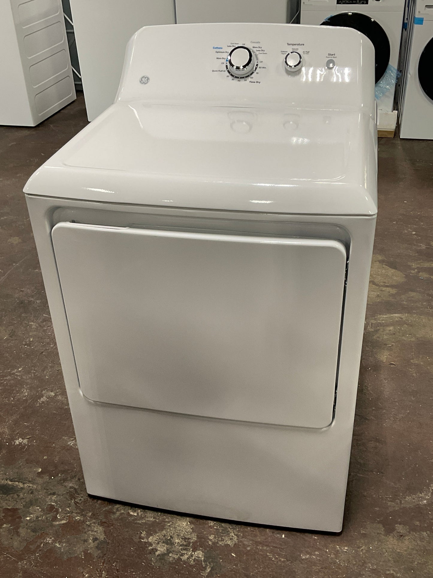 GE 6.2 cu. ft. Capacity Electric Dryer with Up To 120 ft. Venting and Shallow Depth