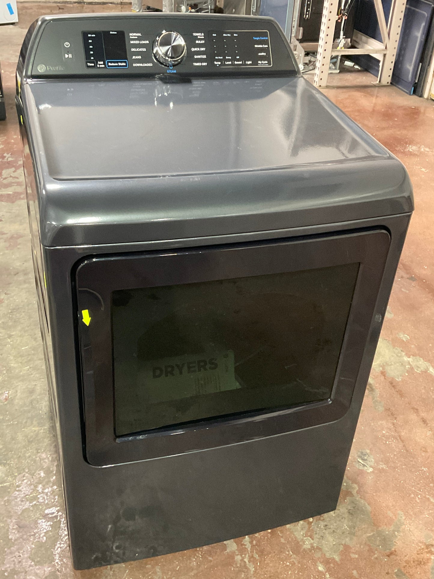 GE Profile™ ENERGY STAR® 7.4 cu. ft. Capacity Smart aluminized alloy drum Electric Dryer with Sanitize Cycle and Sensor Dry