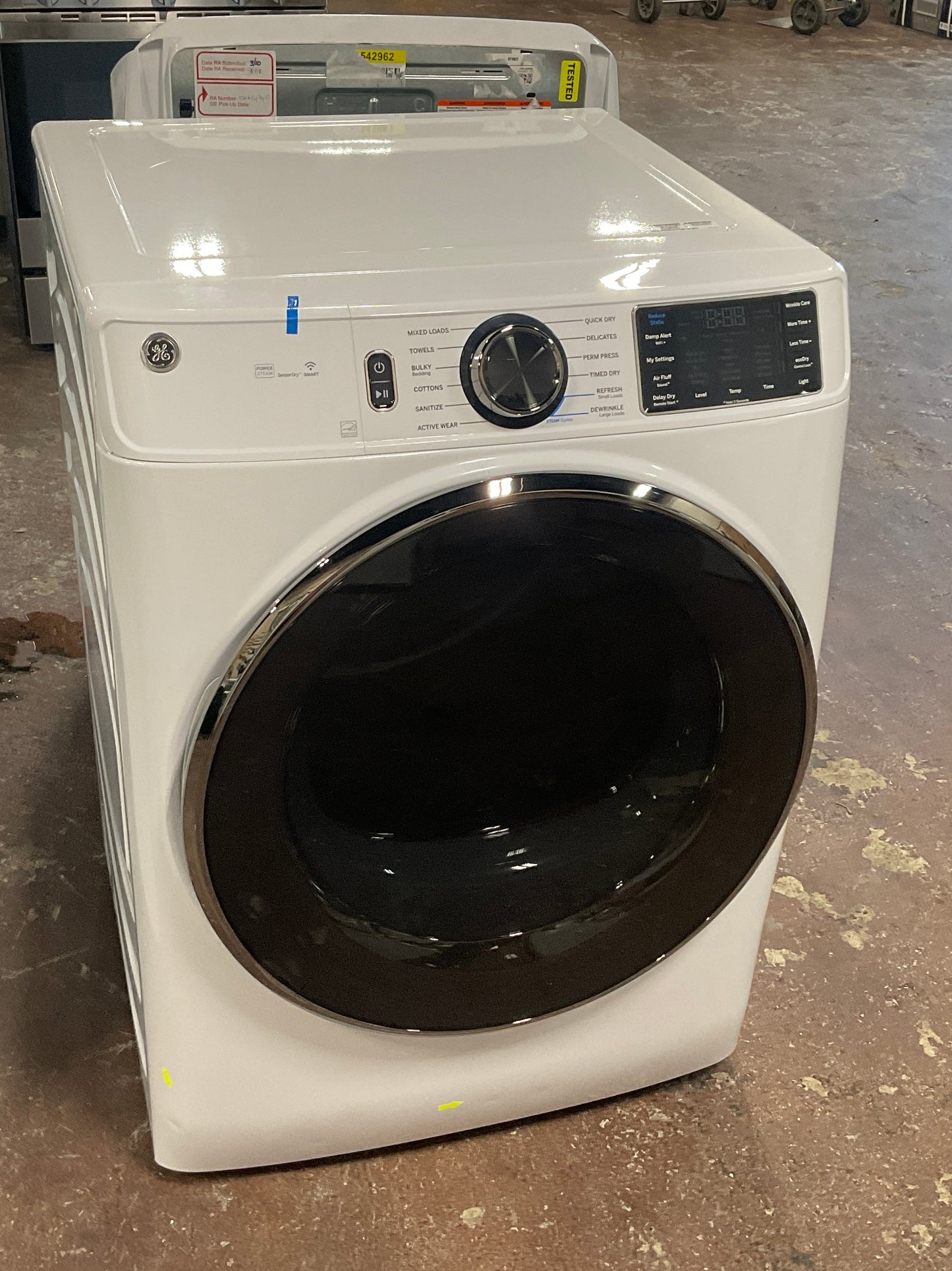 GE® ENERGY STAR® 7.8 cu. ft. Capacity Smart Front Load Electric Dryer with Steam and Sanitize Cycle