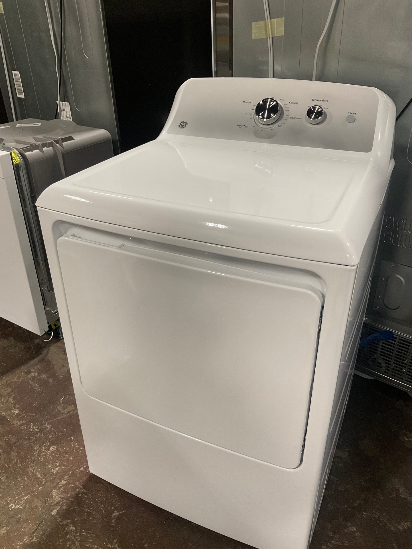 GE GE® 7.2 cu. ft. Capacity Electric Dryer with Up To 120 ft. Venting and Reversible Door