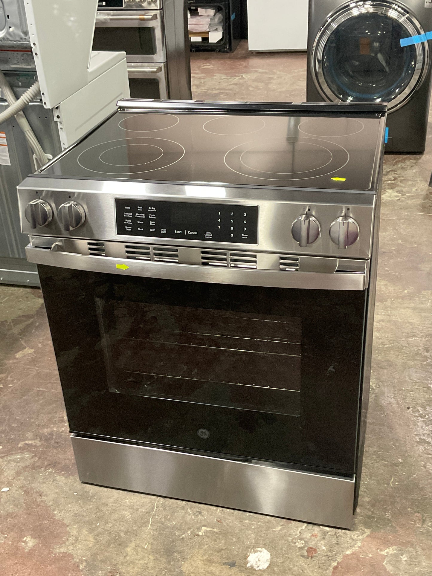 GE® ENERGY STAR® 30" Slide-In Electric Convection Range with No Preheat Air Fry and EasyWash™ Oven Tray