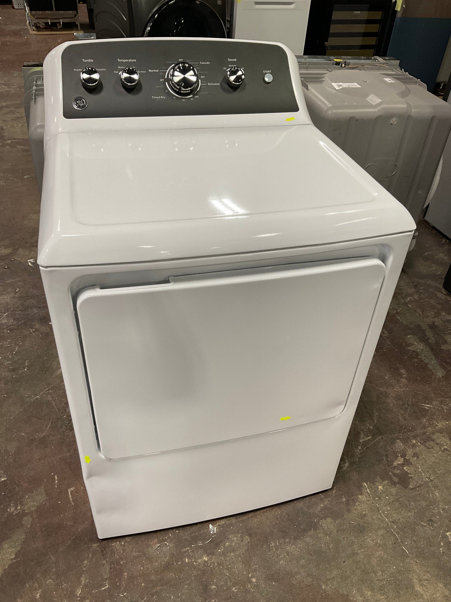 GE GE® 7.2 cu. ft. Capacity Electric Dryer with Up To 120 ft. Venting and Extended Tumble