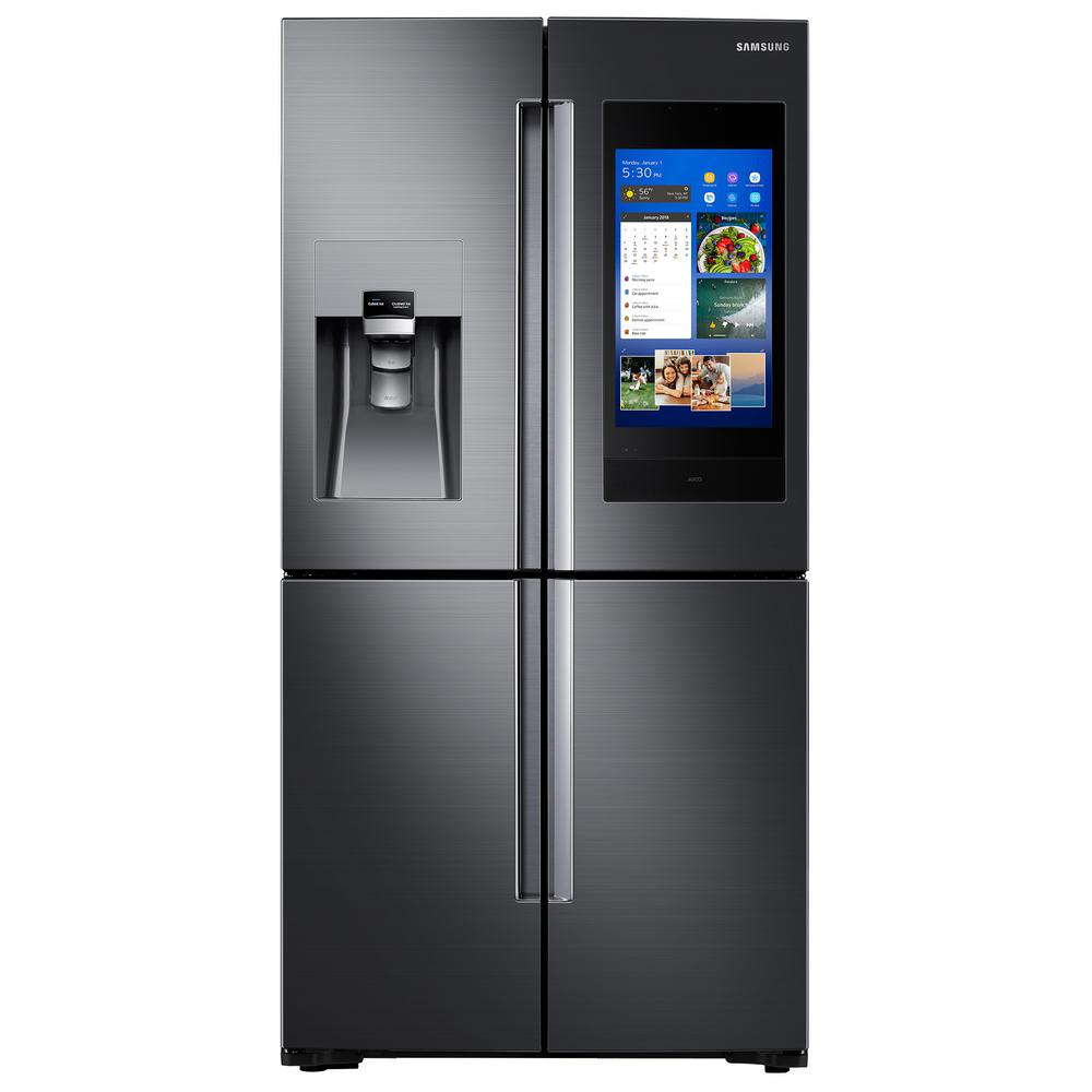 Samsung Flex 4 door Family Hub Refrigerator in Black stainless