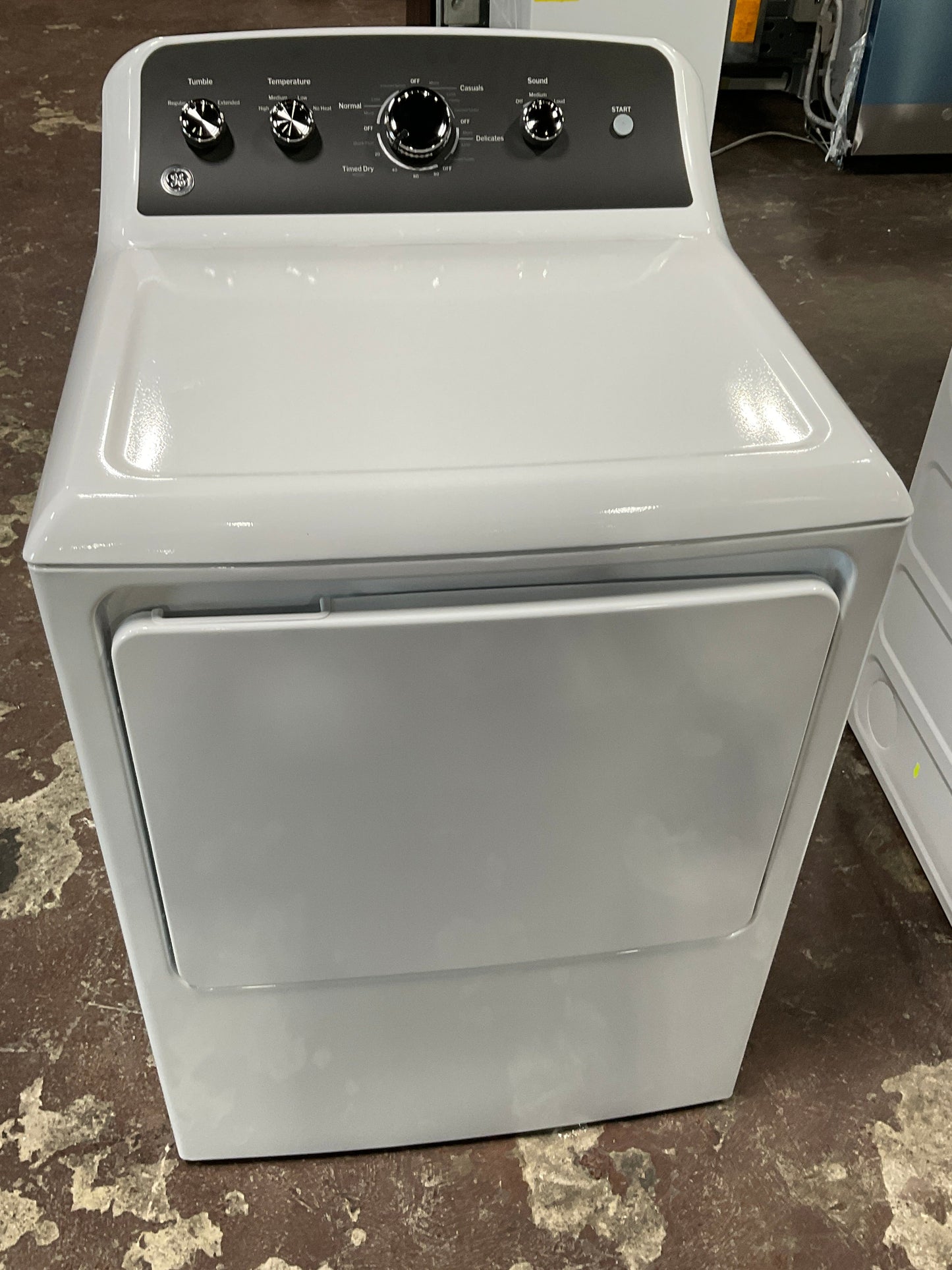 GE GE® 7.2 cu. ft. Capacity Electric Dryer with Up To 120 ft. Venting and Extended Tumble