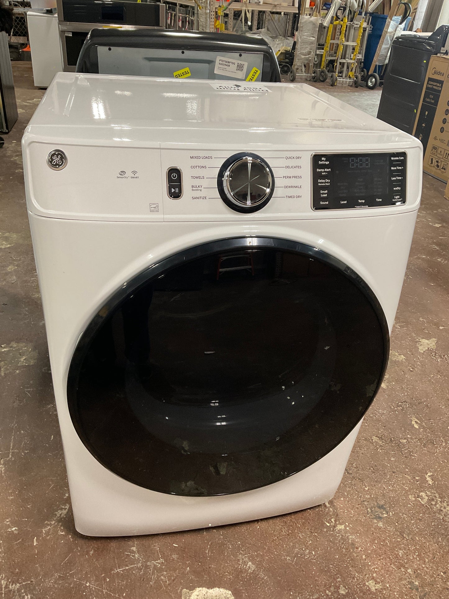 GE® ENERGY STAR® Long Vent 7.8 cu. ft. Capacity Smart Electric Dryer with Sanitize Cycle