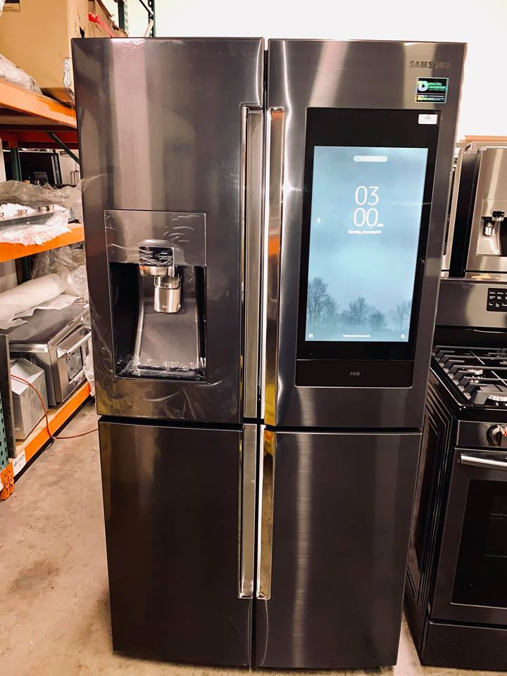 Samsung Flex 4 door Family Hub Refrigerator in Black stainless