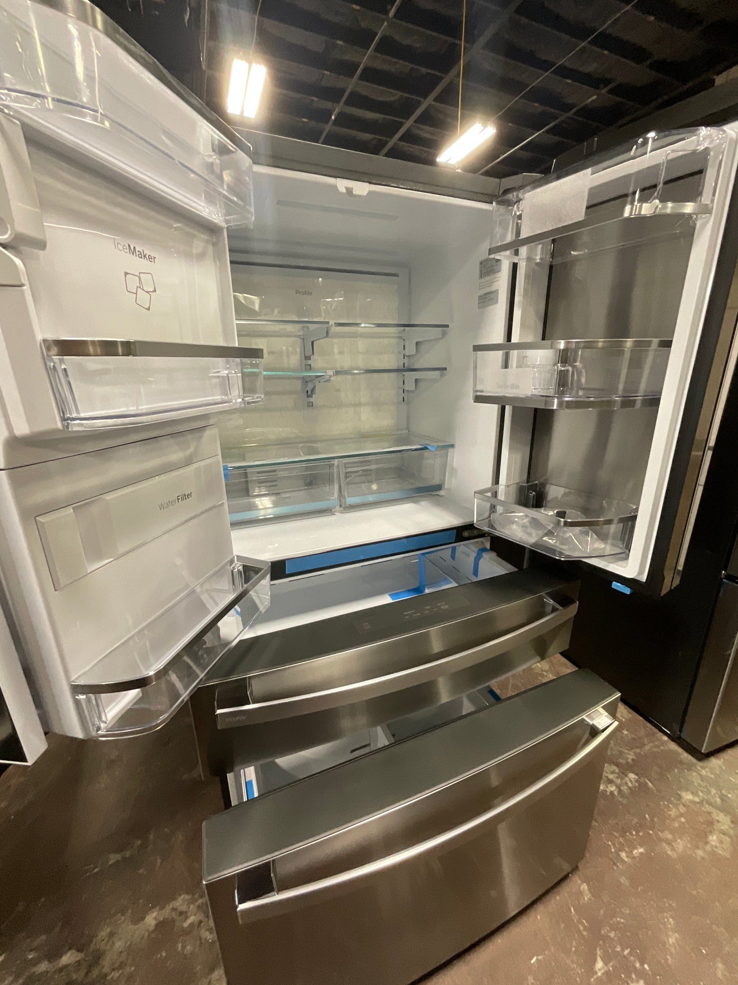 GE Profile™ 22.4 Cu. Ft. Smart Counter-Depth Fingerprint Resistant 4-Door French-Door Refrigerator with Door In Door