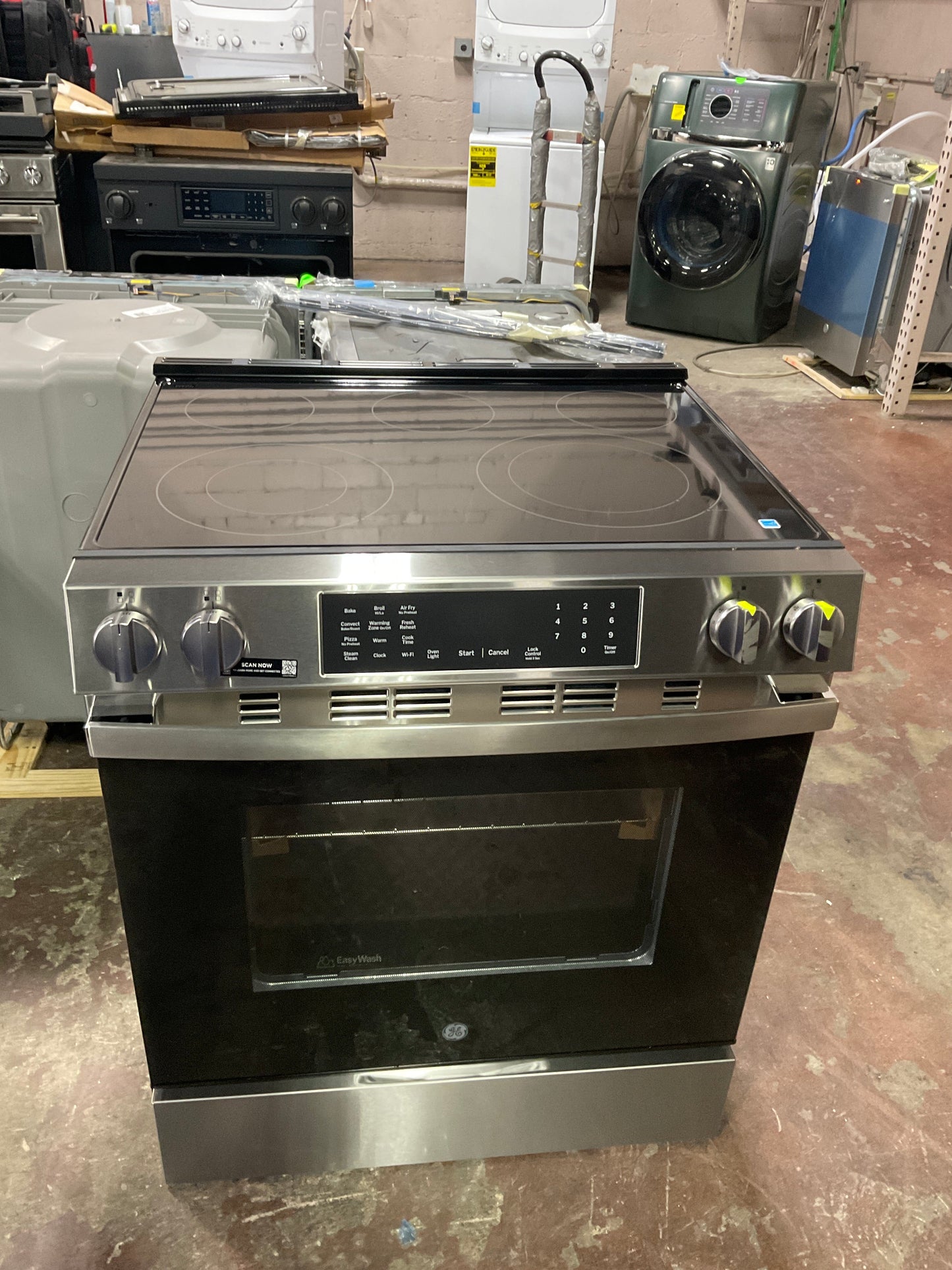 GE® ENERGY STAR® 30" Slide-In Electric Convection Range with No Preheat Air Fry and EasyWash™ Oven Tray