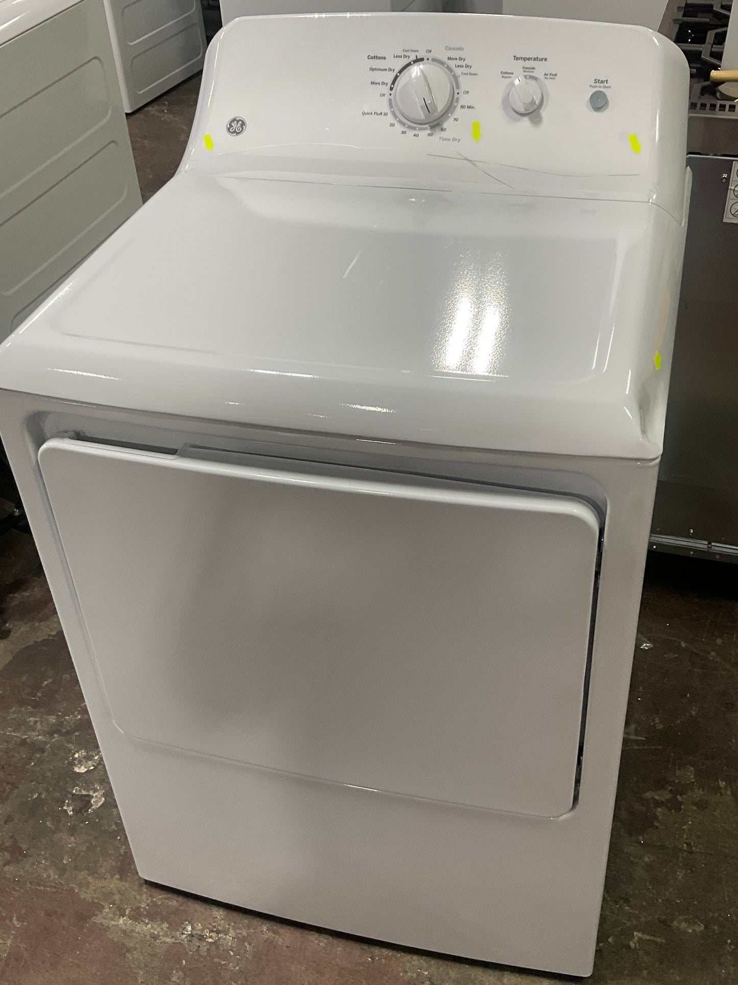 GE 6.2 cu. ft. Capacity Electric Dryer with Up To 120 ft. Venting and Shallow Depth