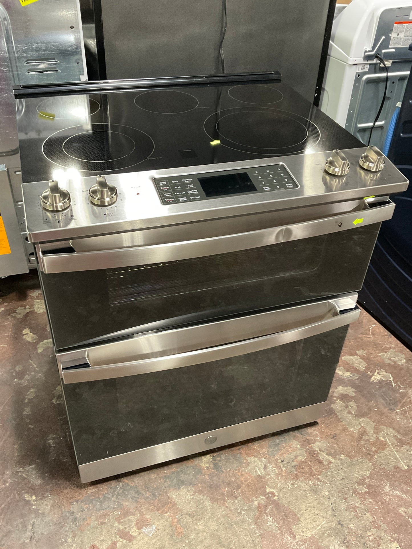 GE 30" Slide-In Electric Convection Double Oven Range