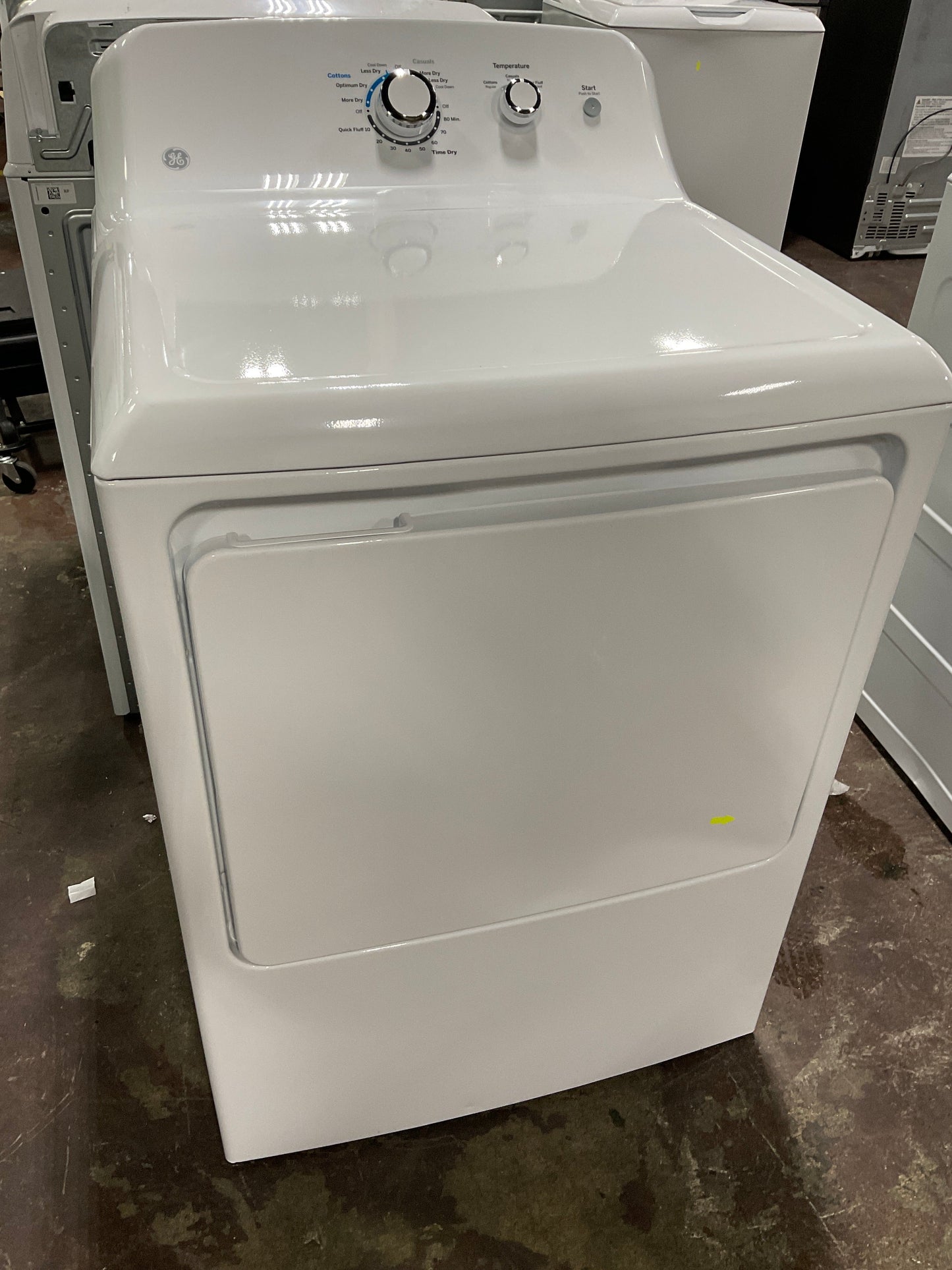 GE 6.2 cu. ft. Capacity Electric Dryer with Up To 120 ft. Venting and Shallow Depth