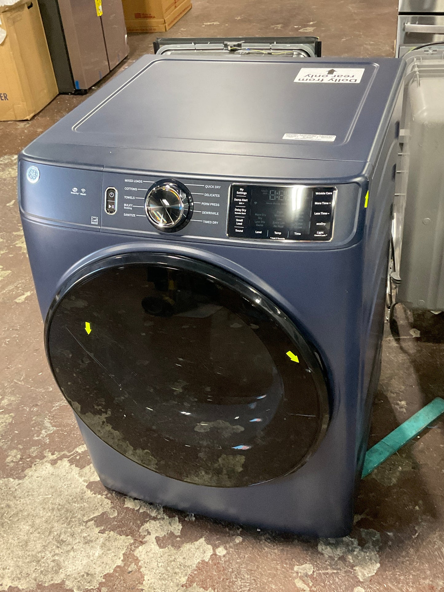 GE® ENERGY STAR® 7.8 cu. ft. Capacity Smart Front Load Electric Dryer with Sanitize Cycle