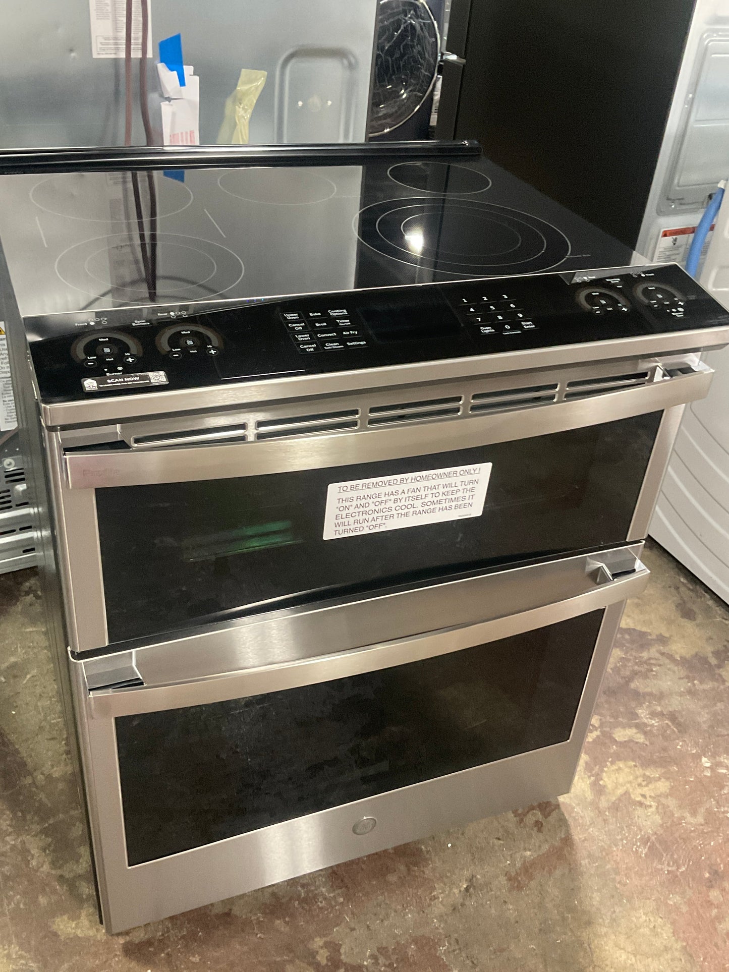 GE Profile™ 30" Smart Slide-In Electric Double Oven Convection Fingerprint Resistant Range