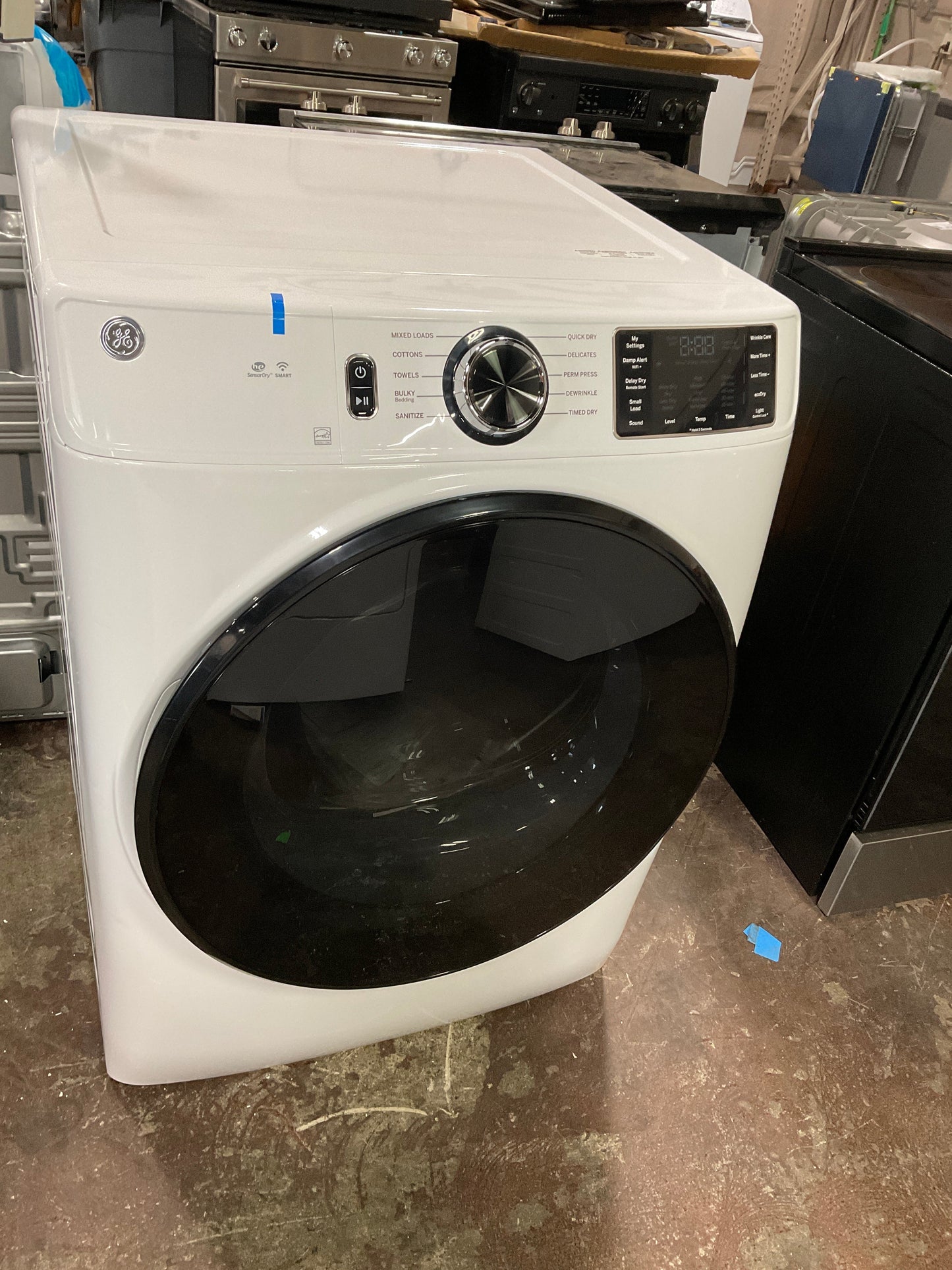 GE GE® ENERGY STAR® 7.8 cu. ft. Capacity Smart Front Load Electric Dryer with Sanitize Cycle