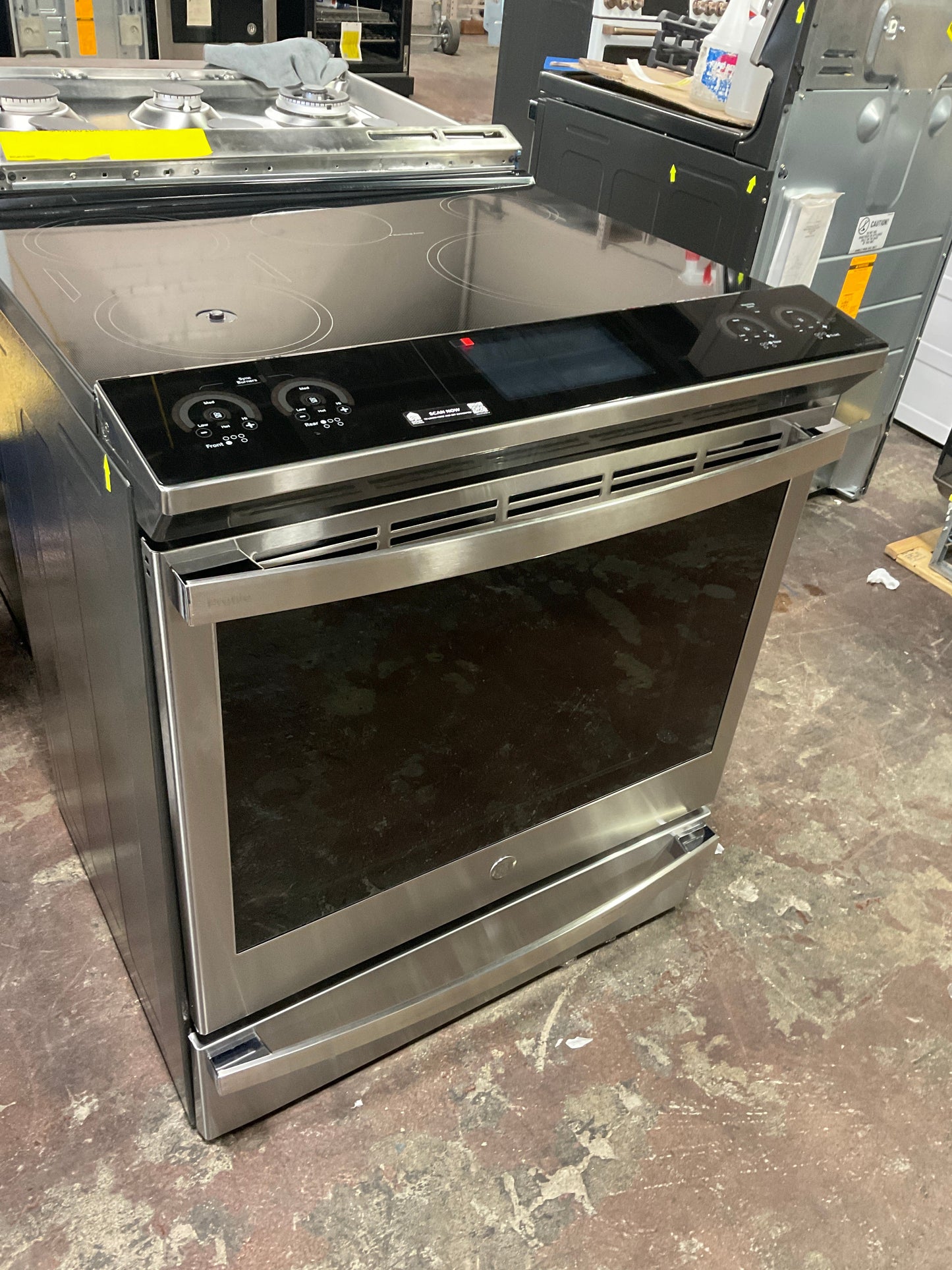 GE Profile™ 30" Smart Slide-In Front-Control Induction Fingerprint Resistant Range with In Oven Camera