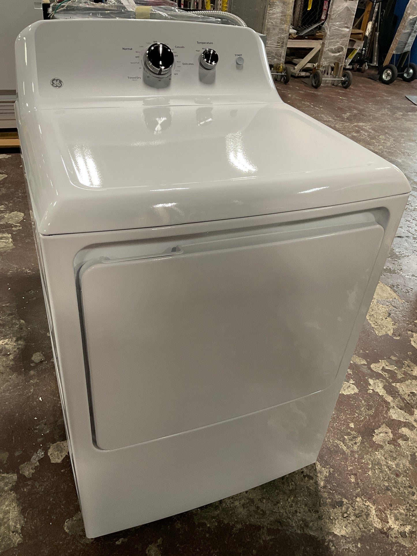 GE GE® 7.2 cu. ft. Capacity Electric Dryer with Up To 120 ft. Venting and Reversible Door