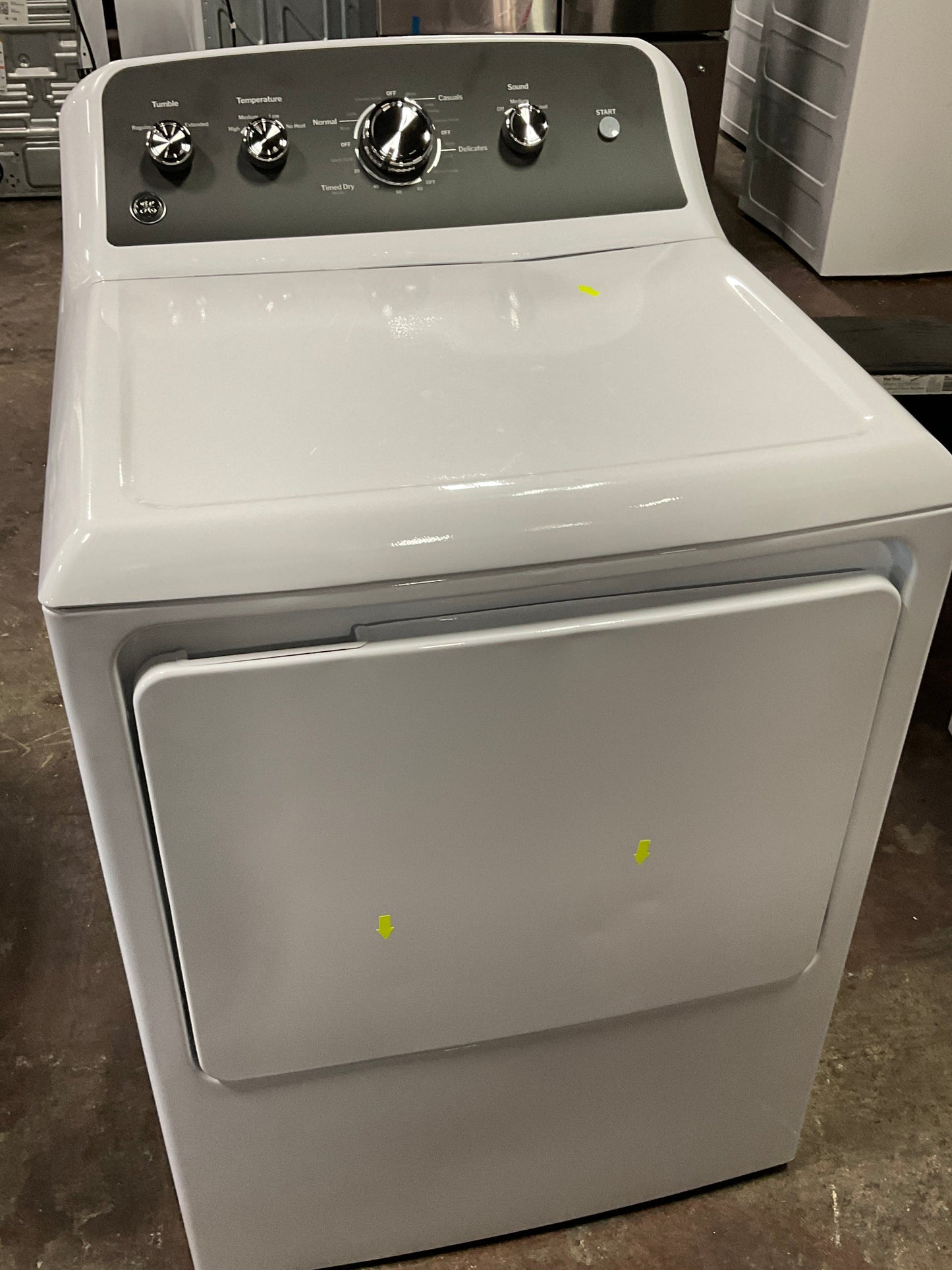 GE GE® 7.2 cu. ft. Capacity Electric Dryer with Up To 120 ft. Venting and Extended Tumble