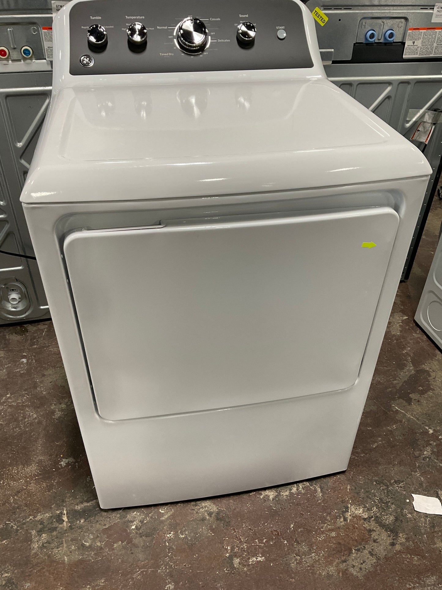 GE GE® 7.2 cu. ft. Capacity Electric Dryer with Up To 120 ft. Venting and Extended Tumble