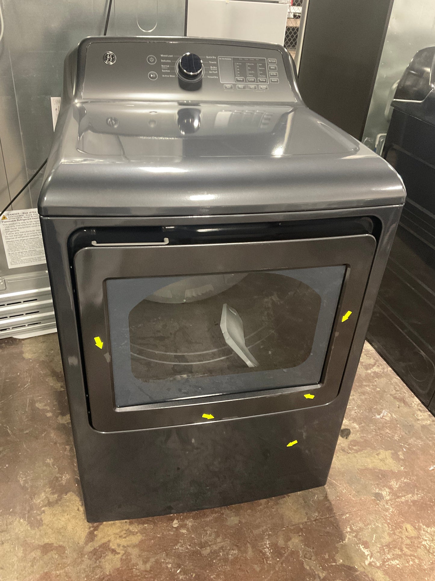 GE GE® 7.4 cu. ft. Capacity Electric Dryer with Up To 120 ft. Venting and Sensor Dry