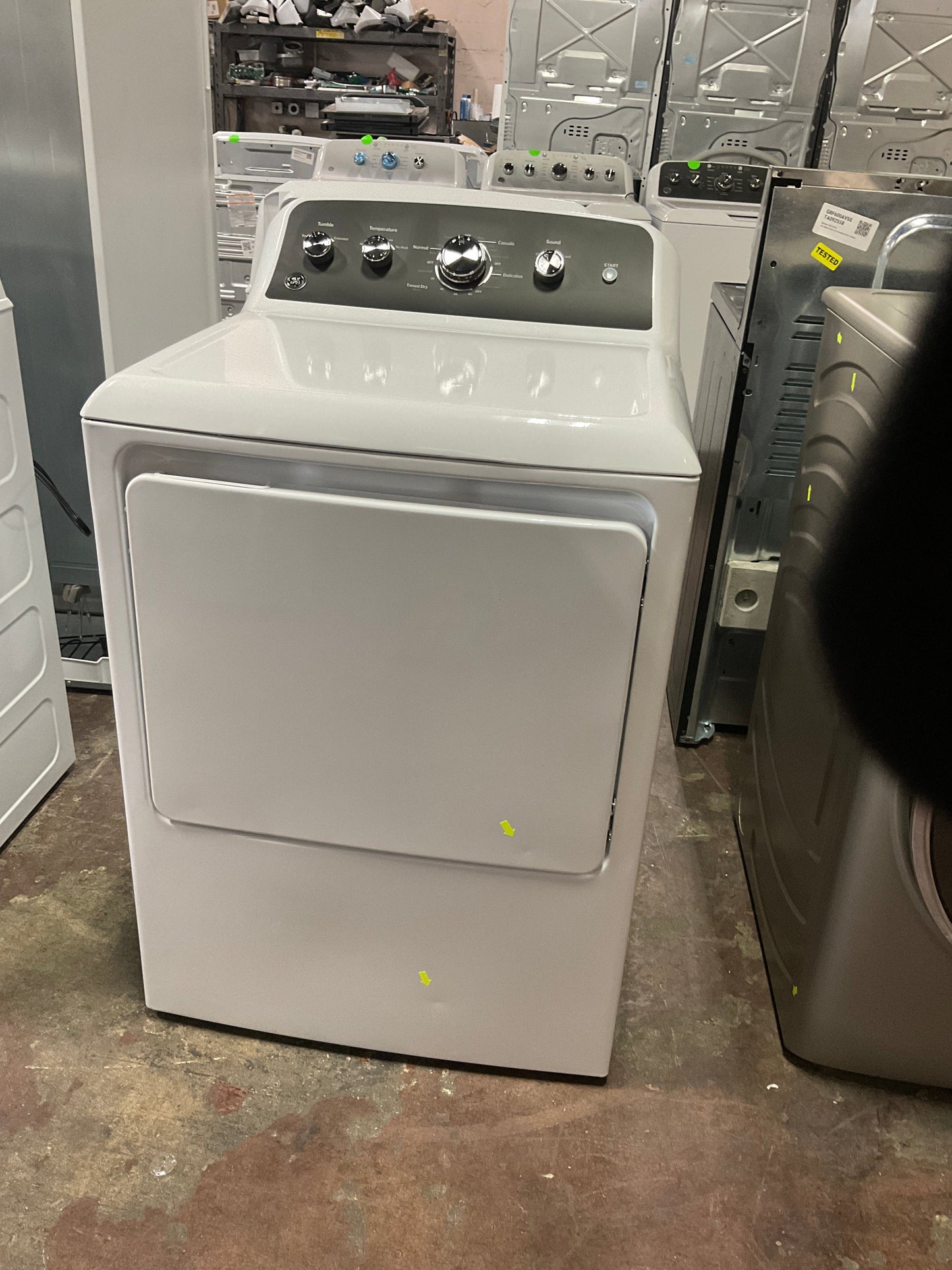 GE GE® 7.2 cu. ft. Capacity Electric Dryer with Up To 120 ft. Venting and Extended Tumble