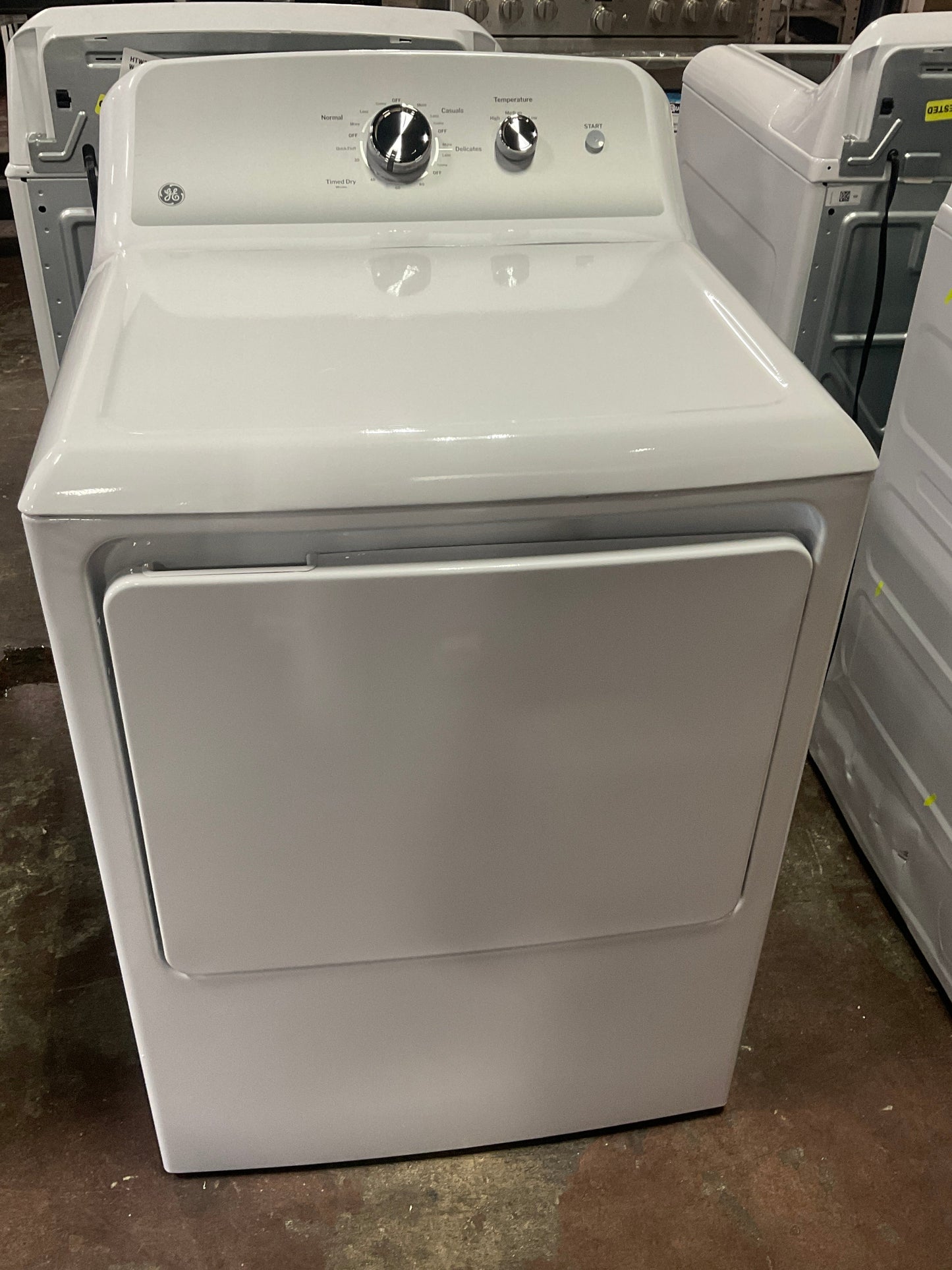 GE GE® 7.2 cu. ft. Capacity Electric Dryer with Up To 120 ft. Venting and Reversible Door
