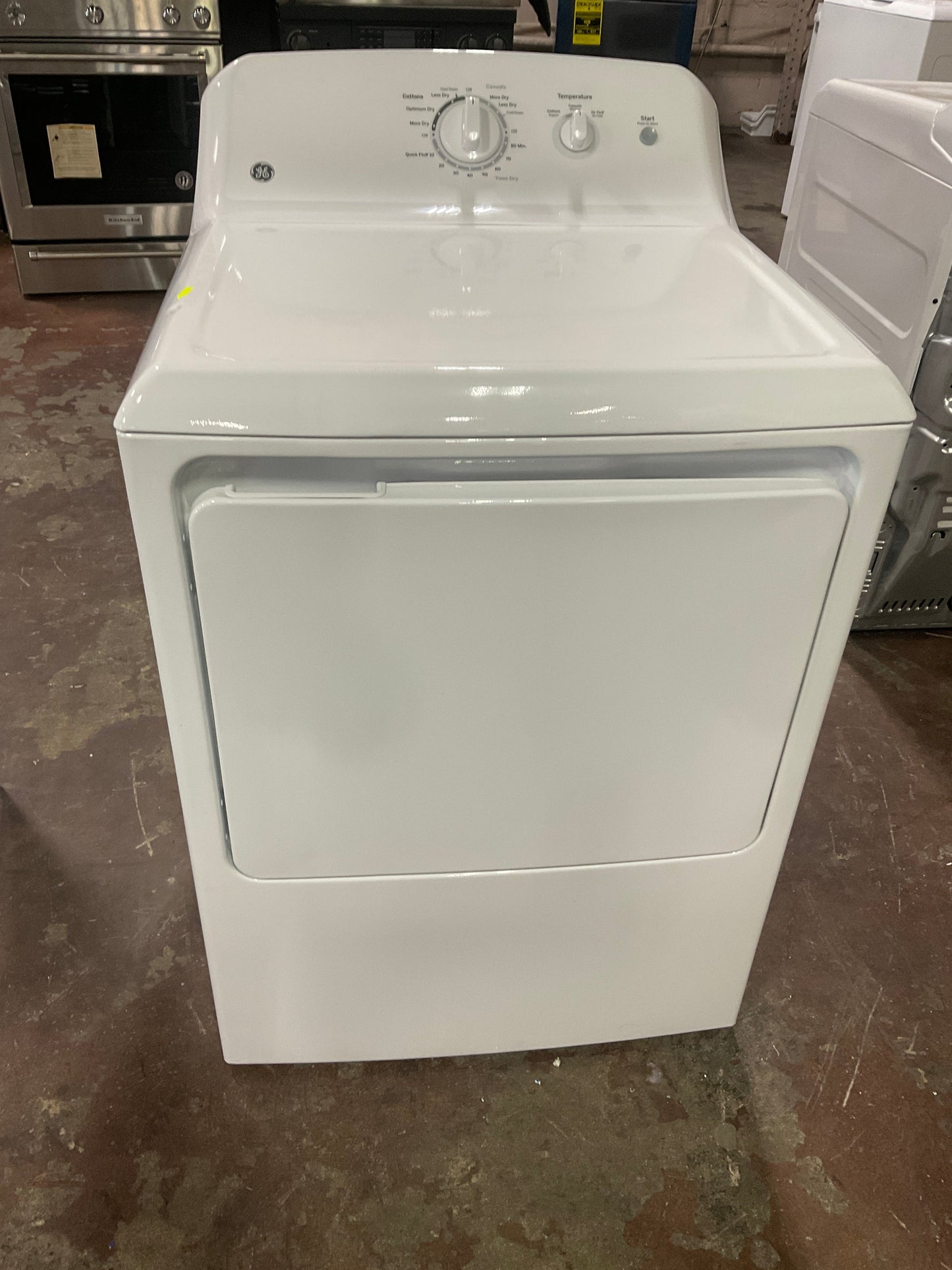 GE 6.2 cu. ft. Capacity Electric Dryer with Up To 120 ft. Venting and Shallow Depth