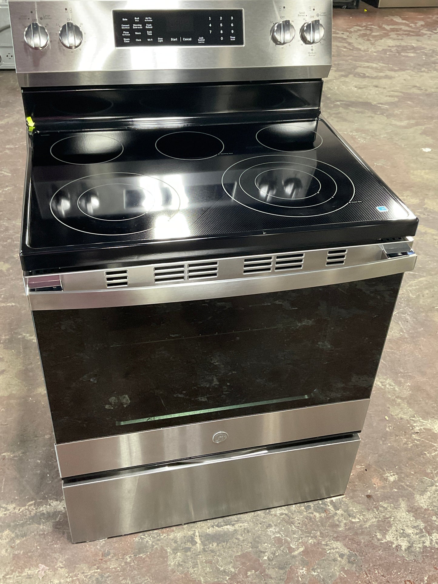 GE Profile™ ENERGY STAR® 30” Smart Free-Standing Electric Convection Range with No Preheat Air Fry and EasyWash™ Oven Tray