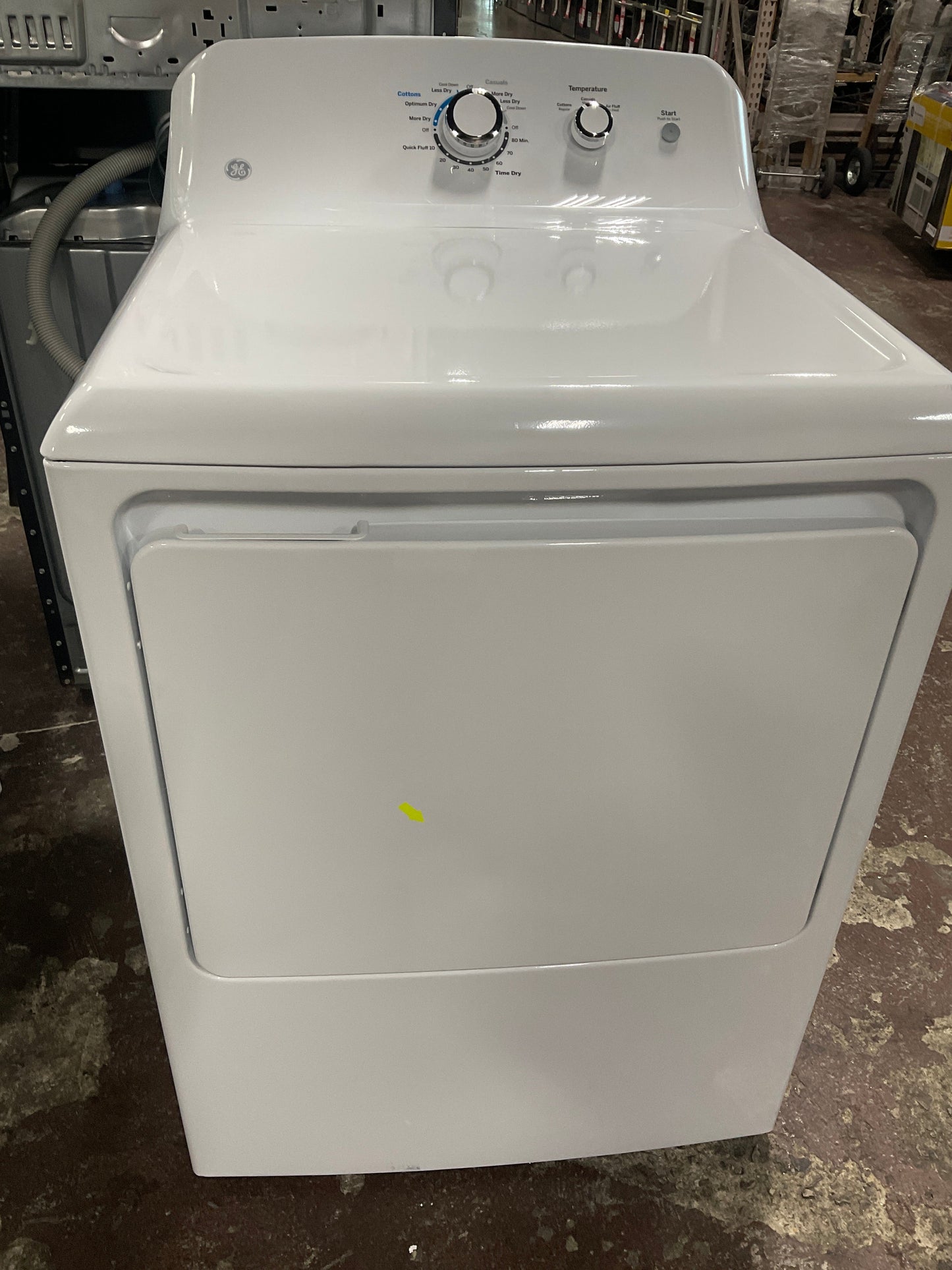 GE 6.2 cu. ft. Capacity Electric Dryer with Up To 120 ft. Venting and Shallow Depth