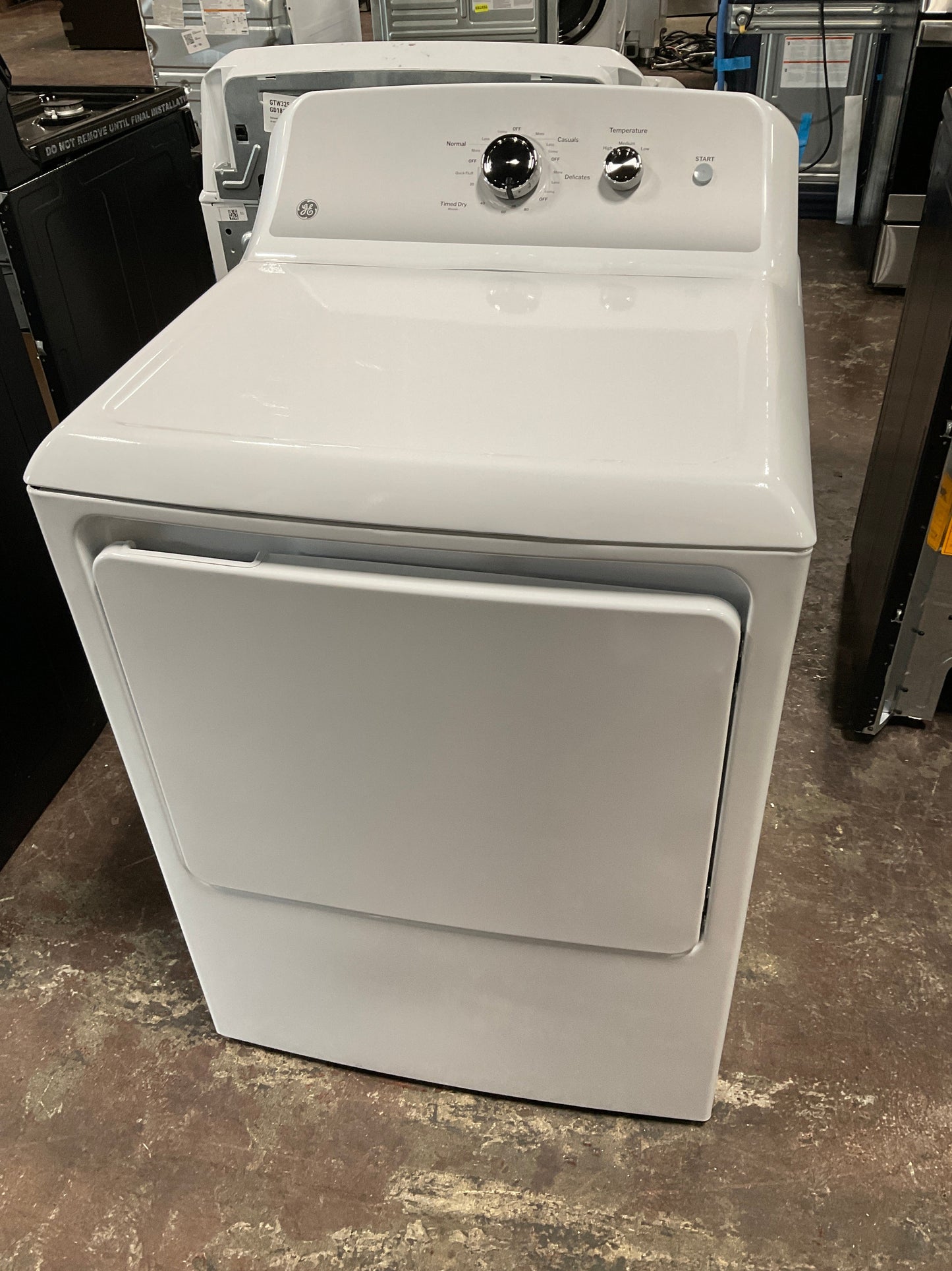 GE GE® 7.2 cu. ft. Capacity Electric Dryer with Up To 120 ft. Venting and Reversible Door