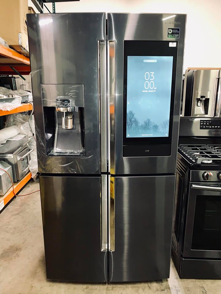 Samsung Flex 4 door Family Hub Refrigerator in Black stainless