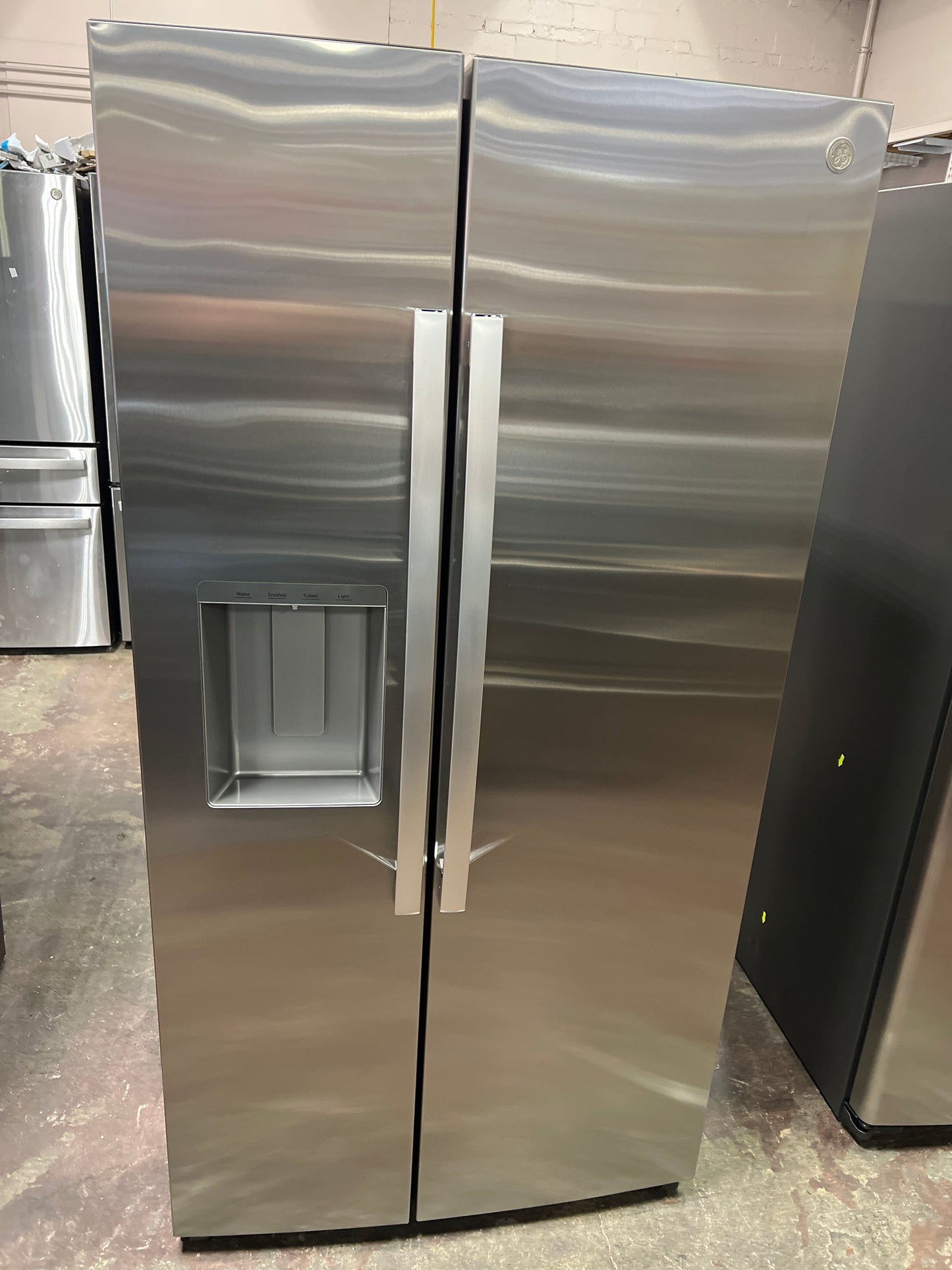 GE® 27.9 Cu. Ft. Side-By-Side Refrigerator with Extra Tall Dispenser and In-Door Icemaker