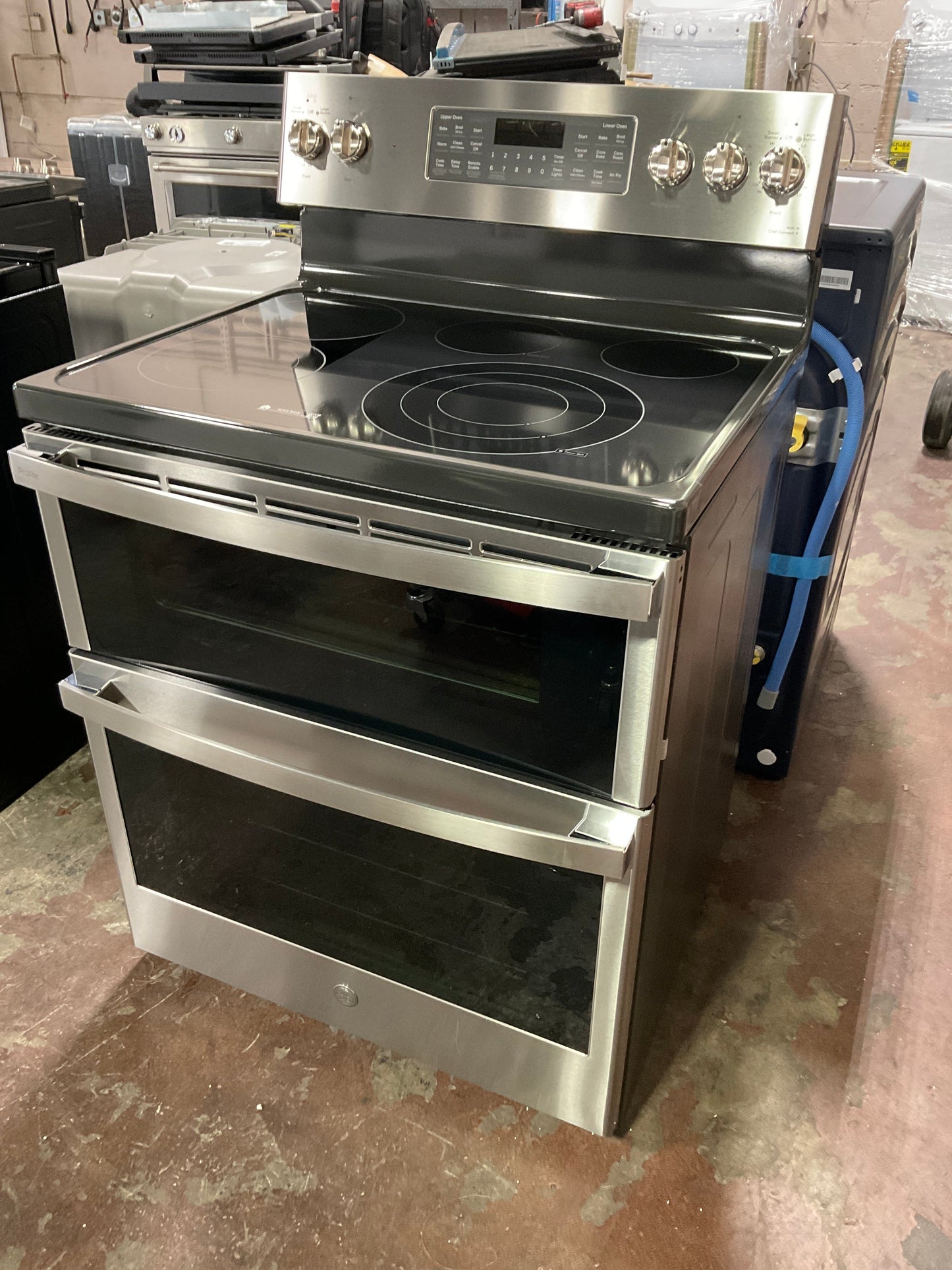 GE Profile™ 30" Smart Free-Standing Electric Double Oven Convection Range with No Preheat Air Fry