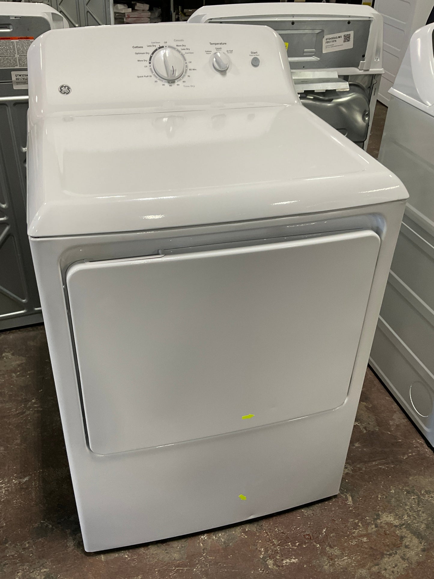 GE 6.2 cu. ft. Capacity Electric Dryer with Up To 120 ft. Venting and Shallow Depth