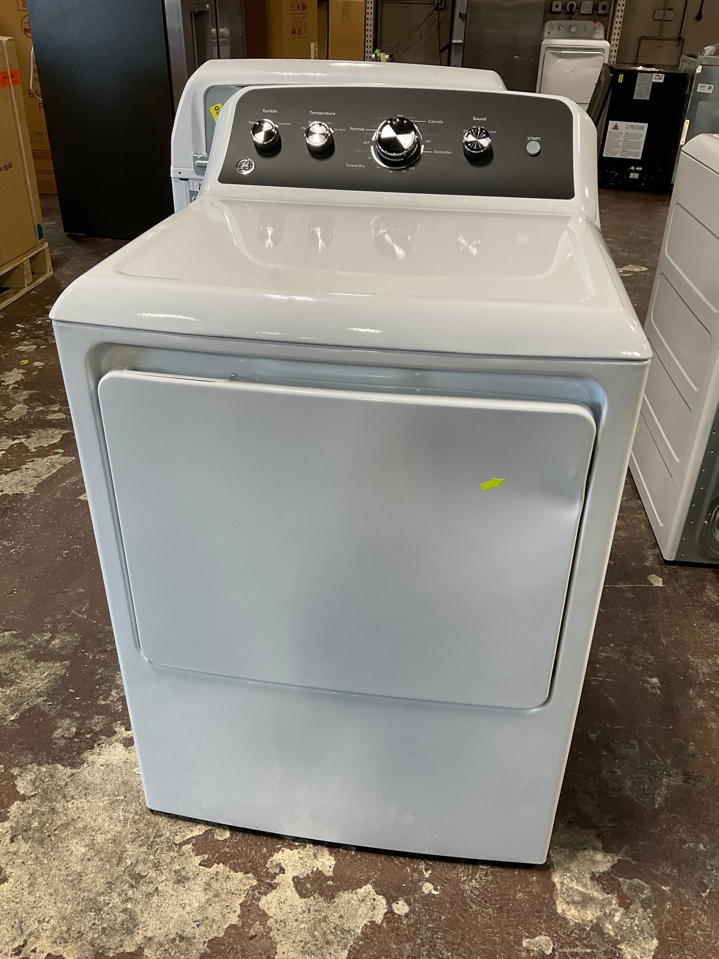 GE GE® 7.2 cu. ft. Capacity Electric Dryer with Up To 120 ft. Venting and Extended Tumble