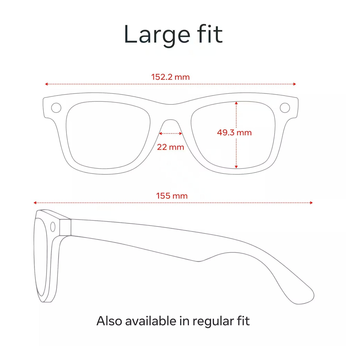 Ray-Ban Meta - Wayfarer (Gen 1) glasses with Meta AI, Audio, Photo, Video Compatibility - Green Lenses - Shiny Black