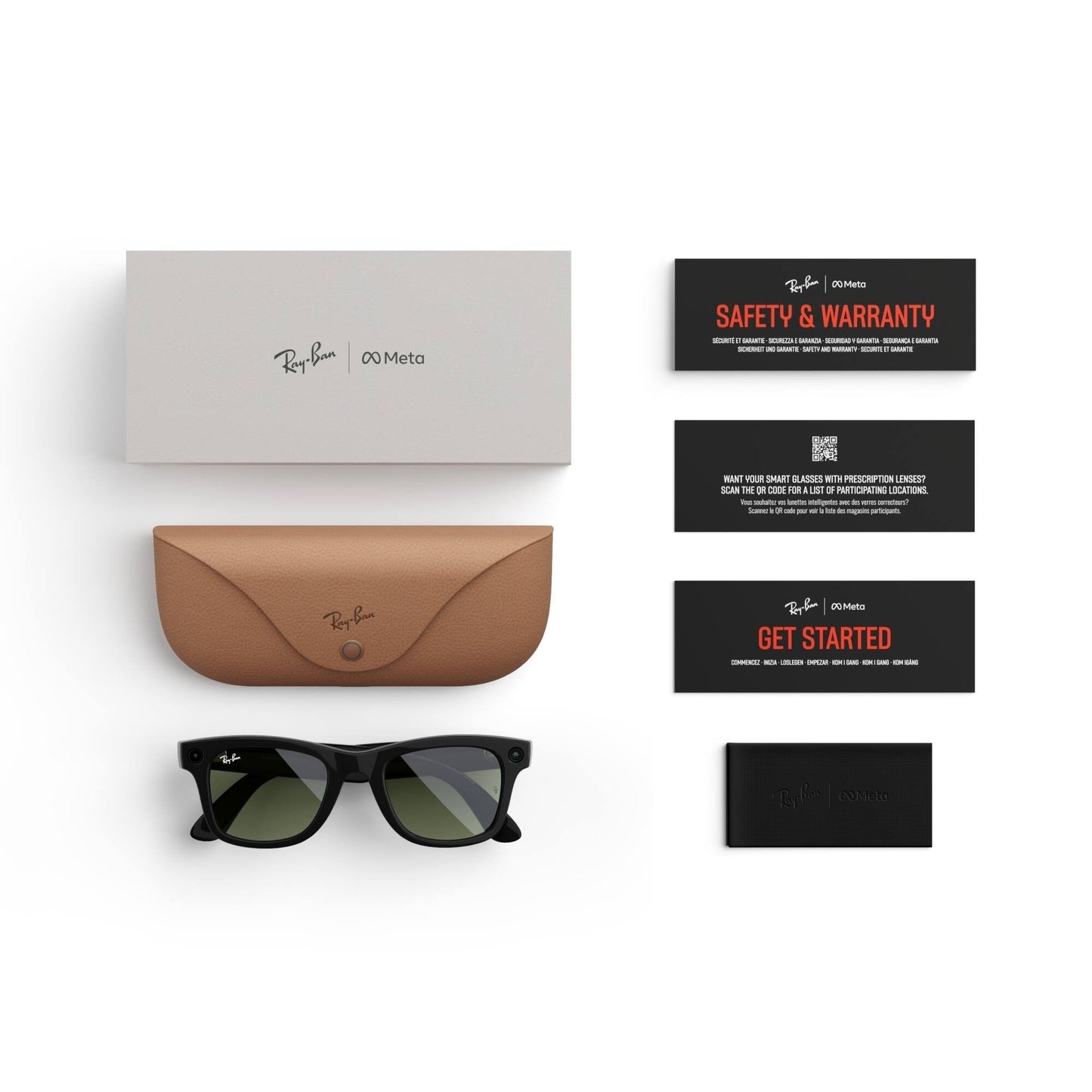 Ray-Ban Meta - Wayfarer (Gen 1) glasses with Meta AI, Audio, Photo, Video Compatibility - Green Lenses - Shiny Black