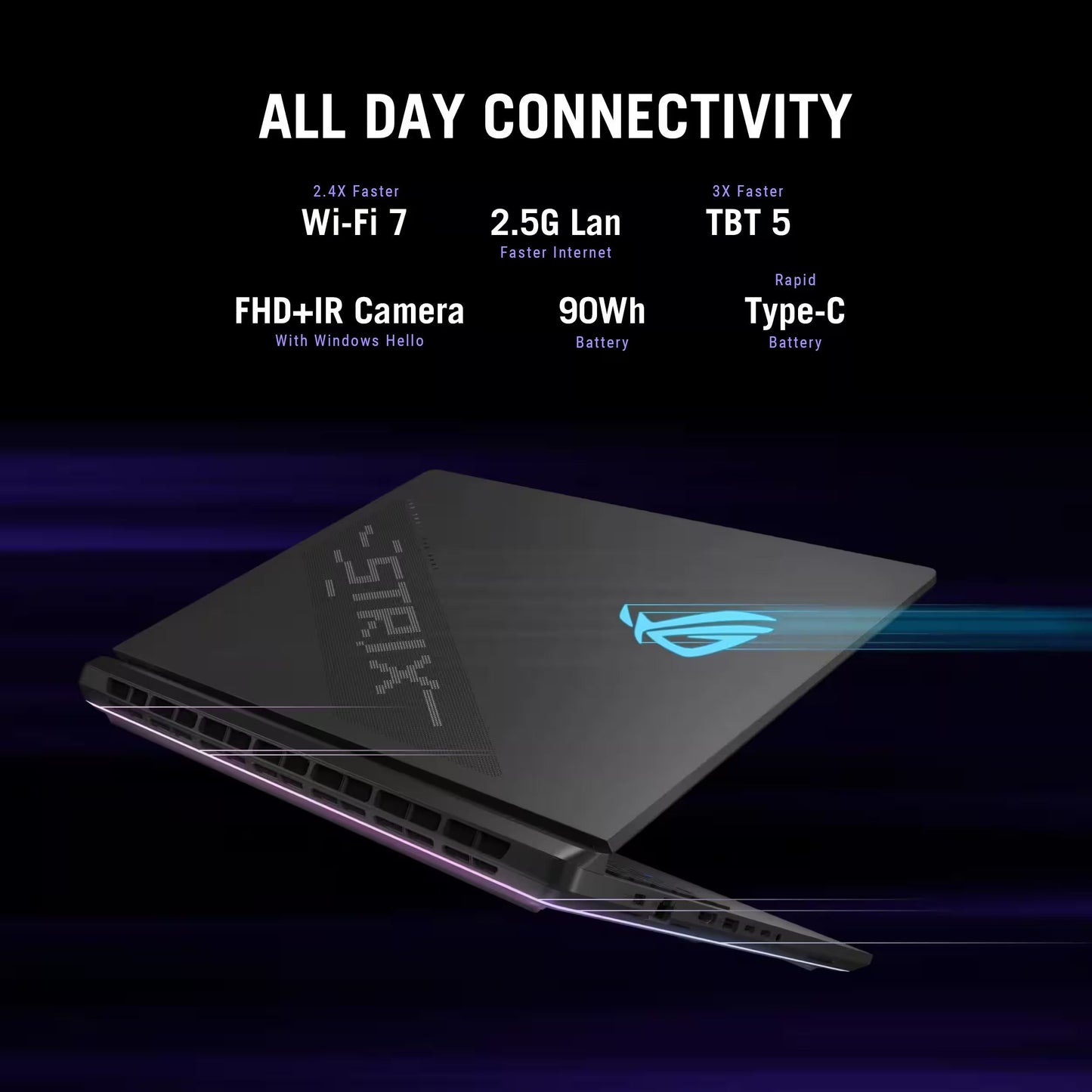ASUS - ROG Strix SCAR 18 18" 2.5K 240Hz Gaming Laptop - Intel Core Ultra 9 HX - 32GB RAM - NVIDIA GeForce RTX 5090 - 2TB SSD - Off-Black