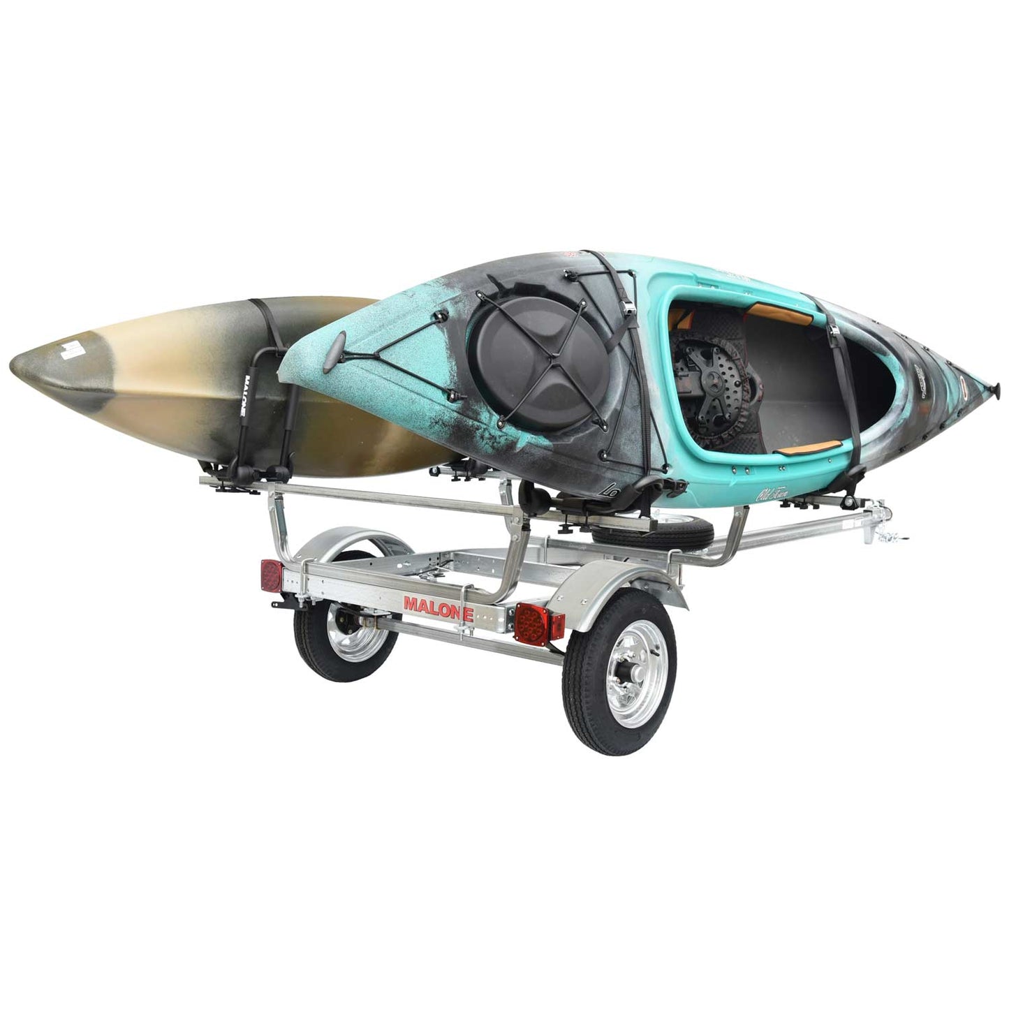 Malone MicroSport 2-Boat FoldAway-J Kayak Trailer Package - MPG461G2