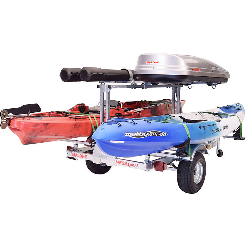 Malone MegaSport LowBed 2-Boat Saddle Up Pro Kayak Trailer Package with 2nd Tier - MPG550-LBS