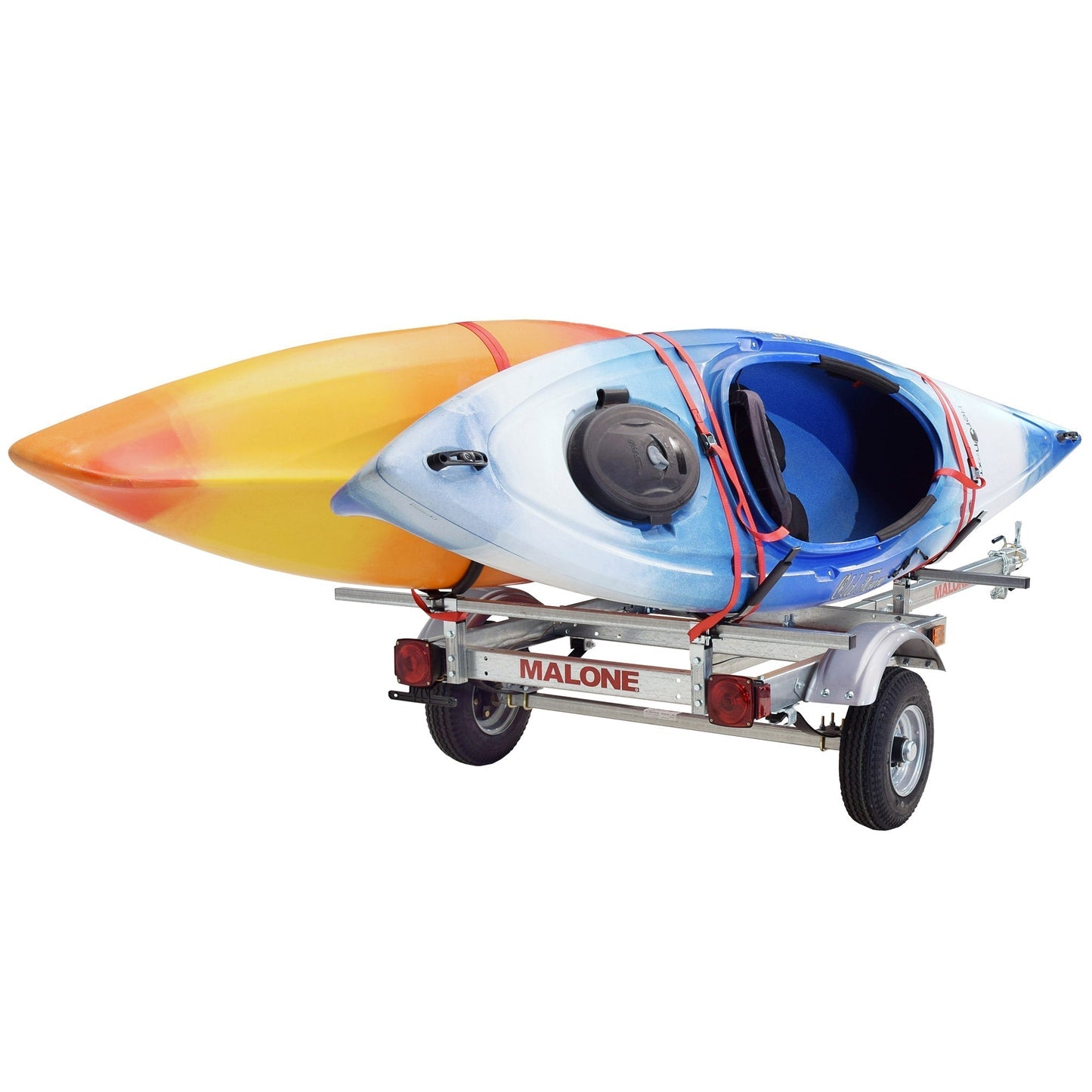 Malone EcoLight 2-Boat J-Rack Kayak Trailer Package - MPG586XJ
