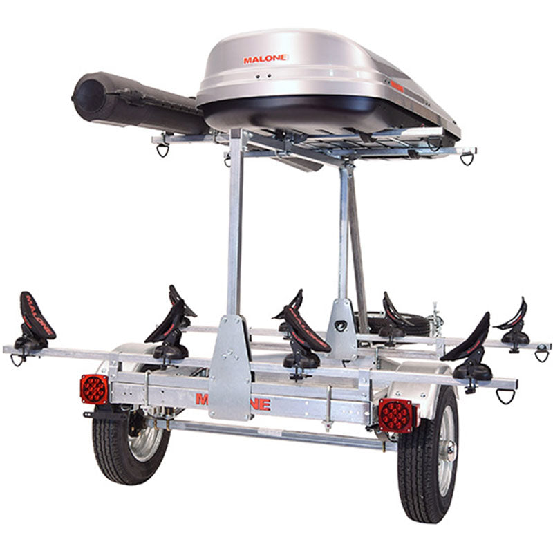 Malone MicroSport LowBed 2-Boat Saddle Up Pro Kayak Trailer Package w/ 2nd Tier - MPG464-LBTS